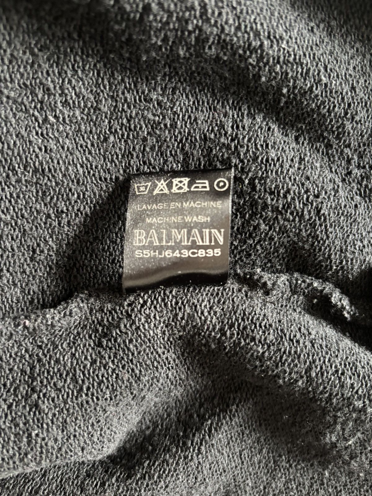 Balmain Balmain Black Cotton Jersey Sidezip Hoodie Size Medium Size US M / EU 48-50 / 2 - 4 Thumbnail