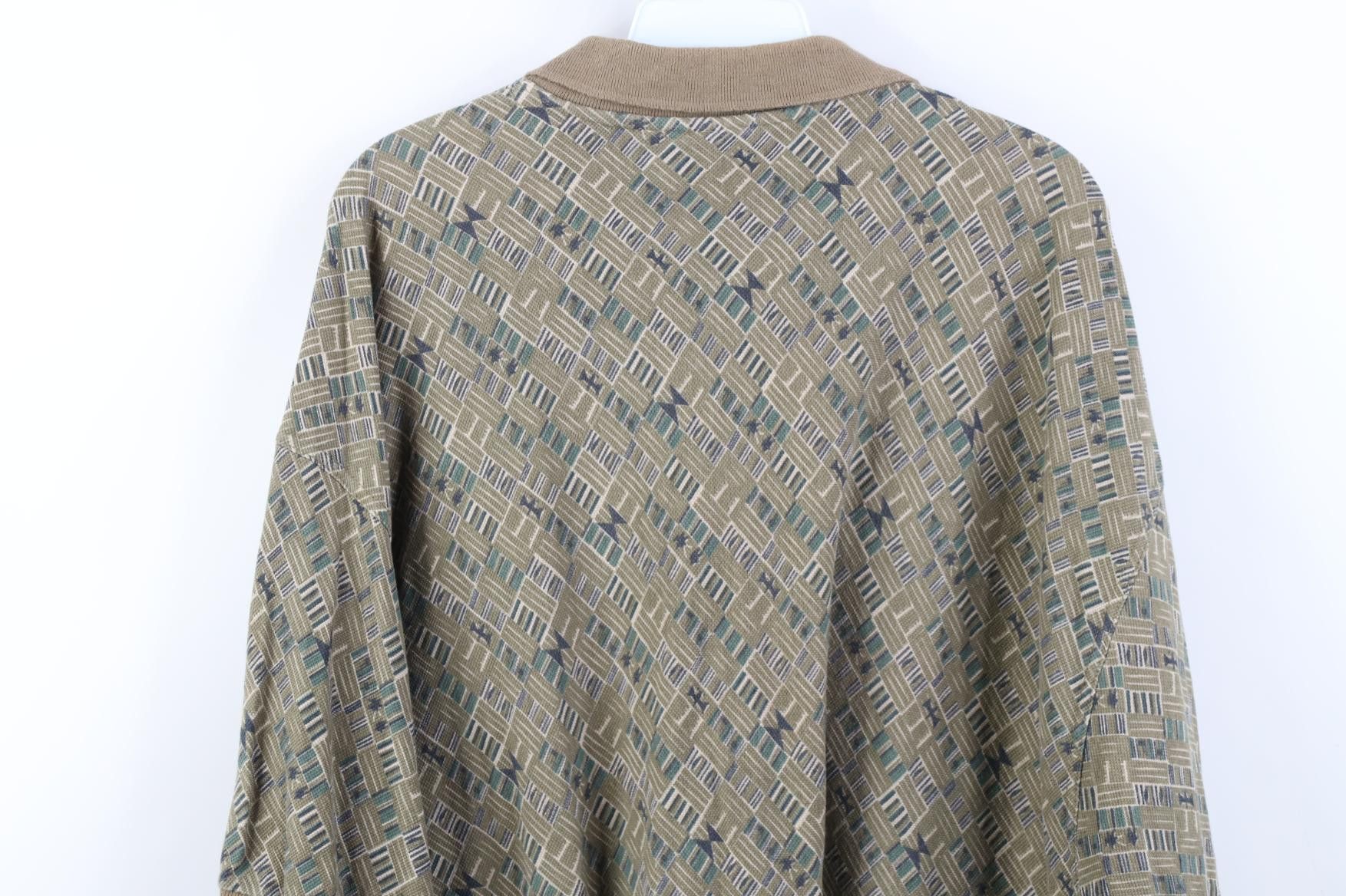 Vintage Vintage 90s IOU Geometric Knit Skateboard Golf Polo Shirt Size US XL / EU 56 / 4 - 9 Thumbnail