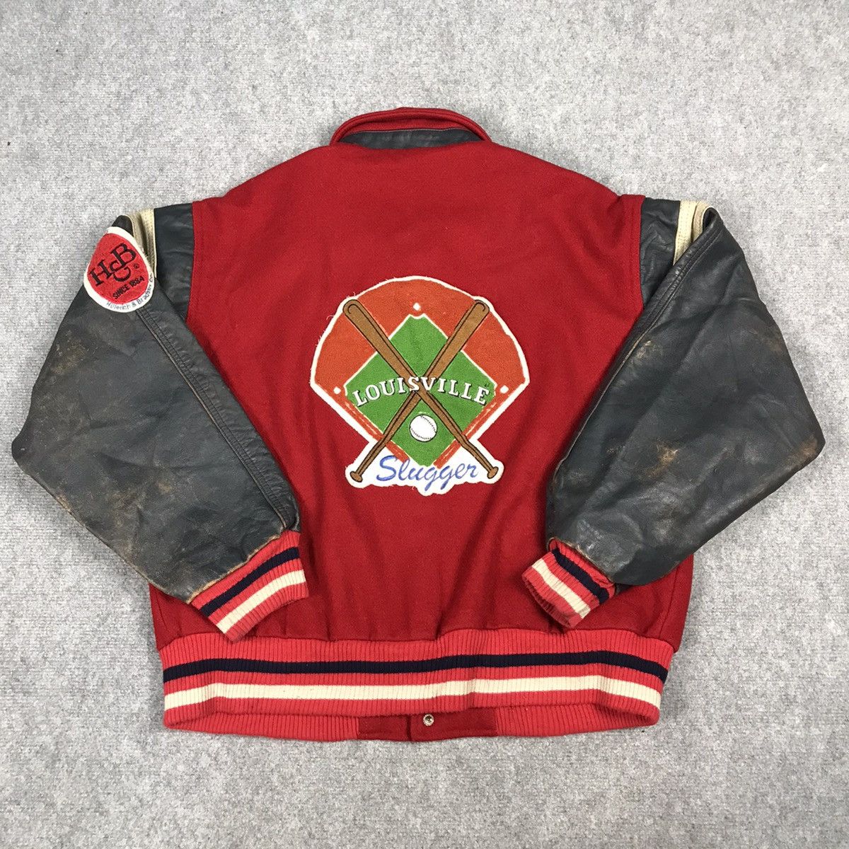 Vintage OG LOUISVILLE SLUGGER BASEBALL VARSITY JACKET Size US L / EU 52-54 / 3 - 6 Thumbnail