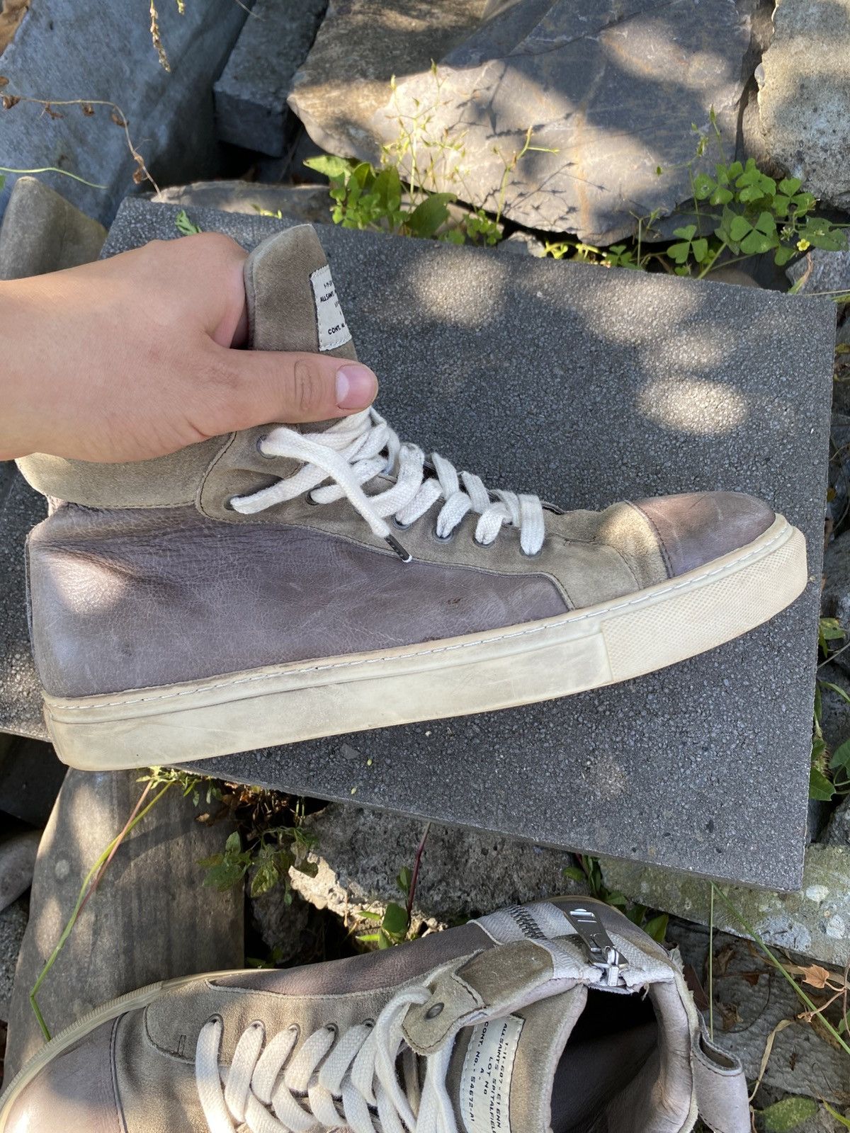 Allsaints All saints Hi-Top Leather shoes Rick Owens Balenciaga Style Size US 11 / EU 44 - 6 Thumbnail