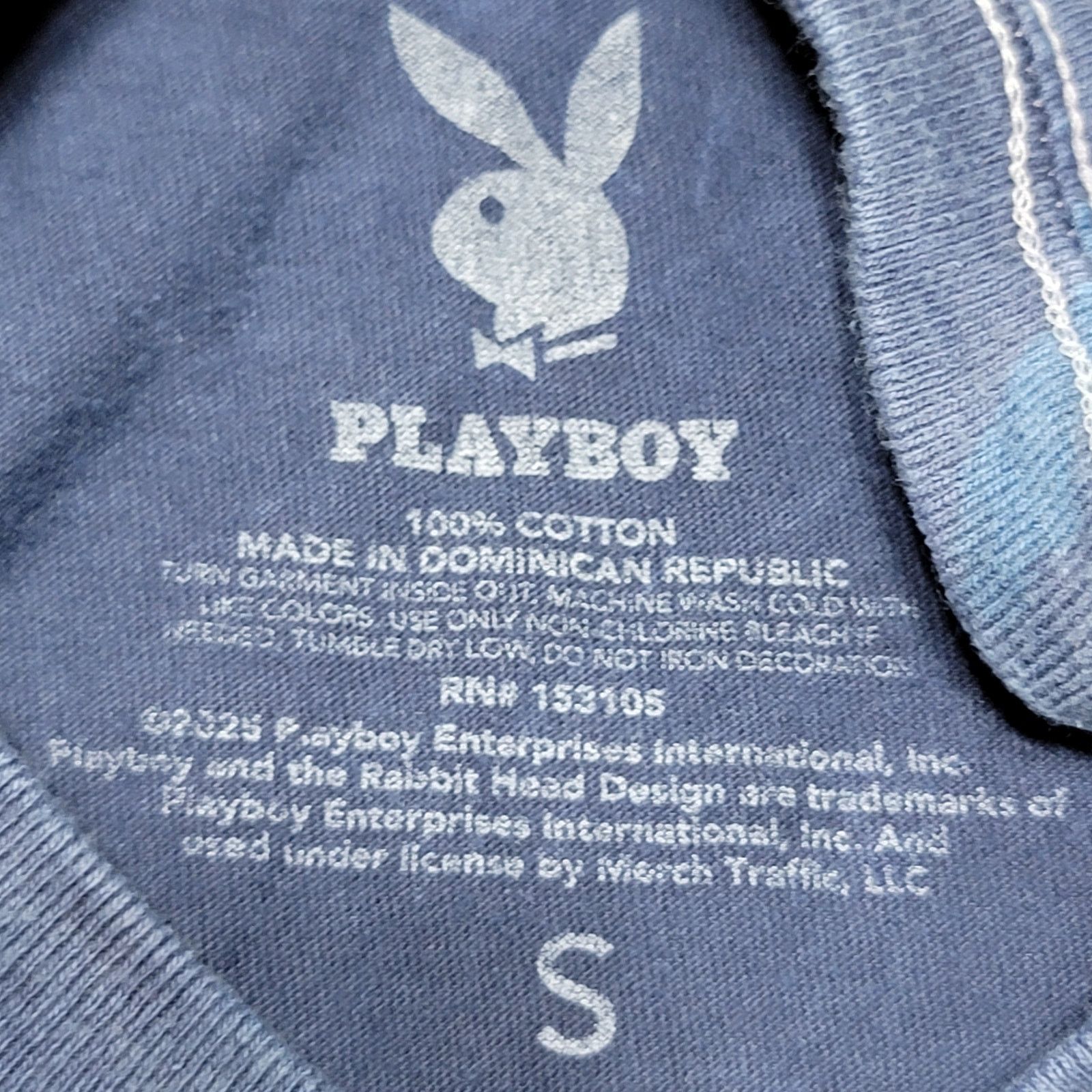 Playboy Playboy Blue Tee Glitter Logo - Size Small Size S / US 4 / IT 40 - 4 Thumbnail