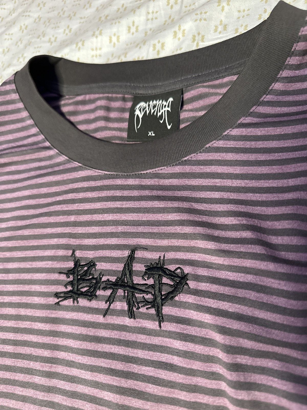 Revenge X Bad Striped Long Sleeve Purple/Black Size US XL / EU 56 / 4 - 1 Thumbnail