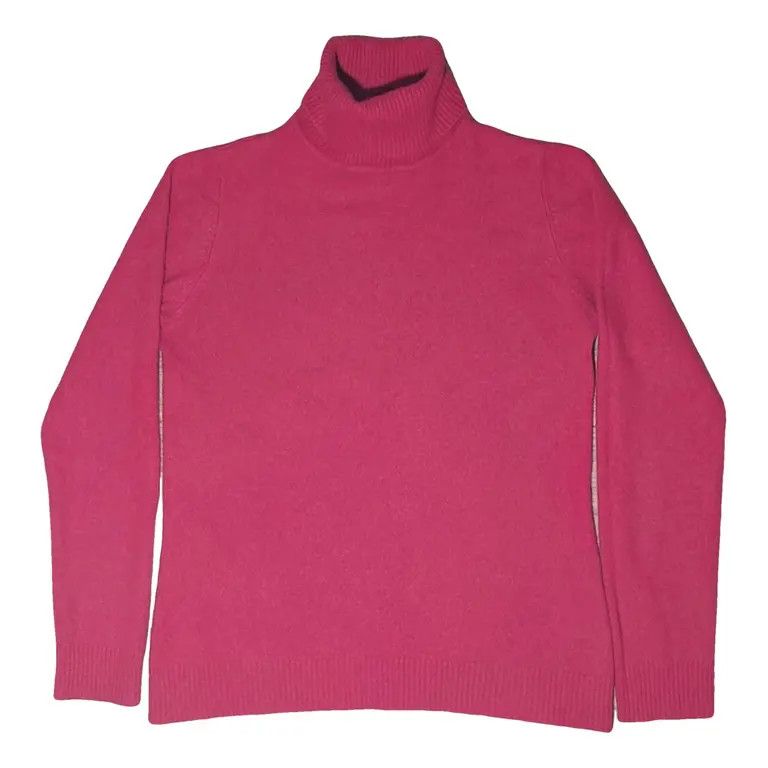 image of Vintage 100% Cashmere Sweater Pink Turtleneck Sweater Luxury Soft, Women's (Size Small)