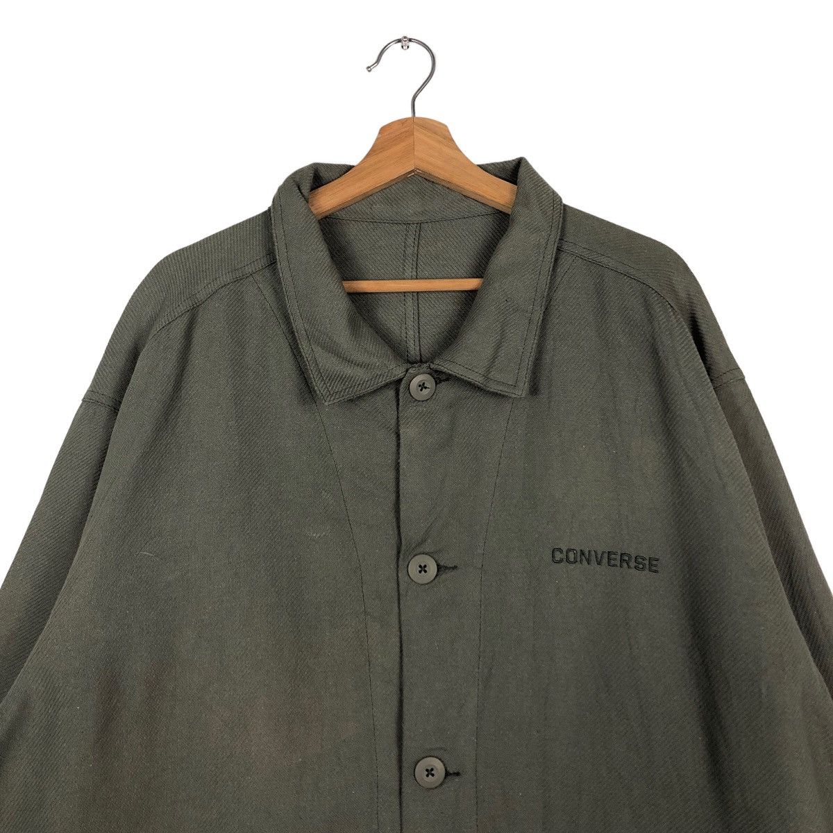 Japanese Brand 🔥Vintage Converse All Star Chore Jacket Military Design Size US L / EU 52-54 / 3 - 3 Thumbnail