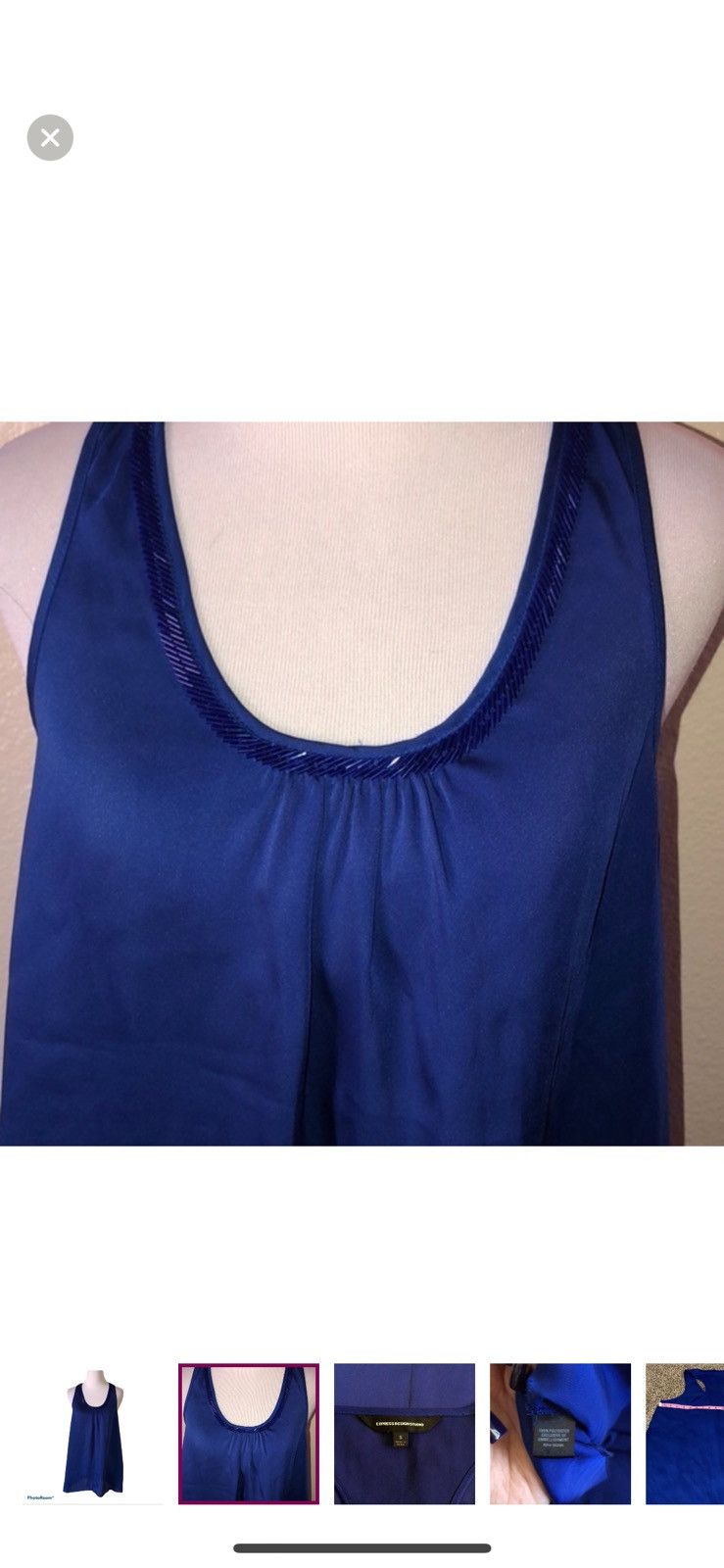 Express Express design studio small beaded neck blouse Size S / US 4 / IT 40 - 4 Thumbnail