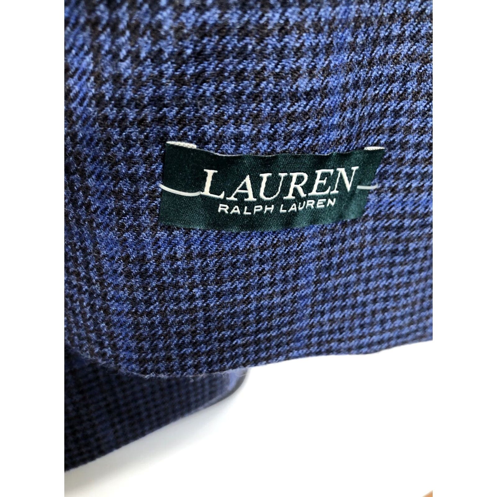 Ralph Lauren LAUREN / RALPH LAUREN Blazer Wool Plaid 40L Blue / Brown Houndstooth Big & Tall Mens Ultraflex Blazer with Tag Size 40R - 4 Thumbnail
