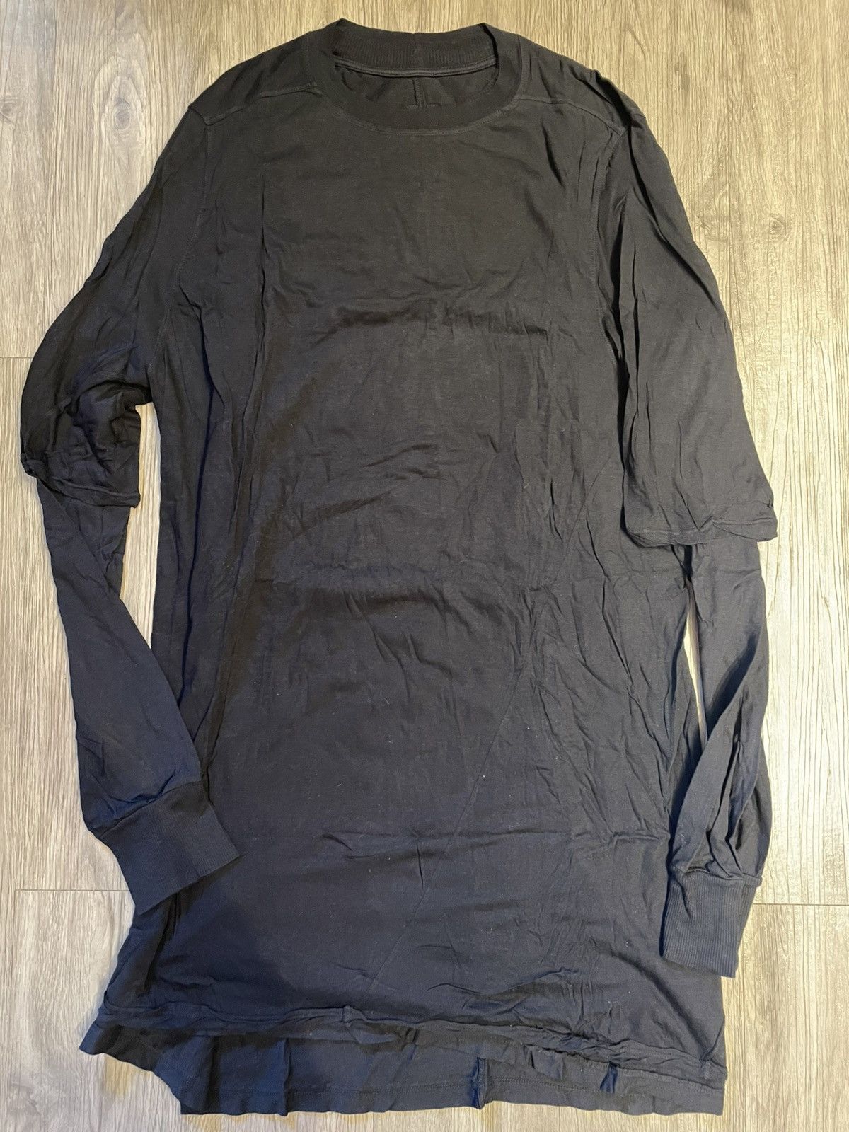 Rick Owens Drkshdw Rick Owens Double Sleeve Tee (Black) Size US XL / EU 56 / 4 - 1 Thumbnail