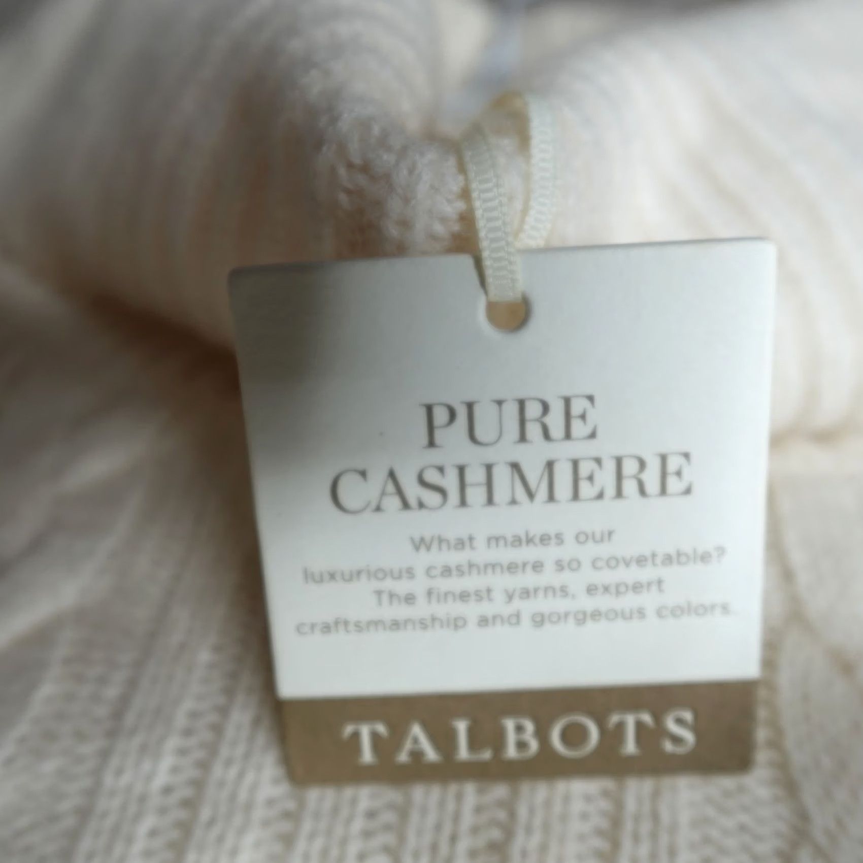 Talbots Talbots Sweater Large Beige Cable-Knit Cashmere Cowl Neck NEW READ Pullover Womens L Beige Cashmere Knit Pullover M L-NEW Read Size L / US 10 / IT 46 - 5 Thumbnail