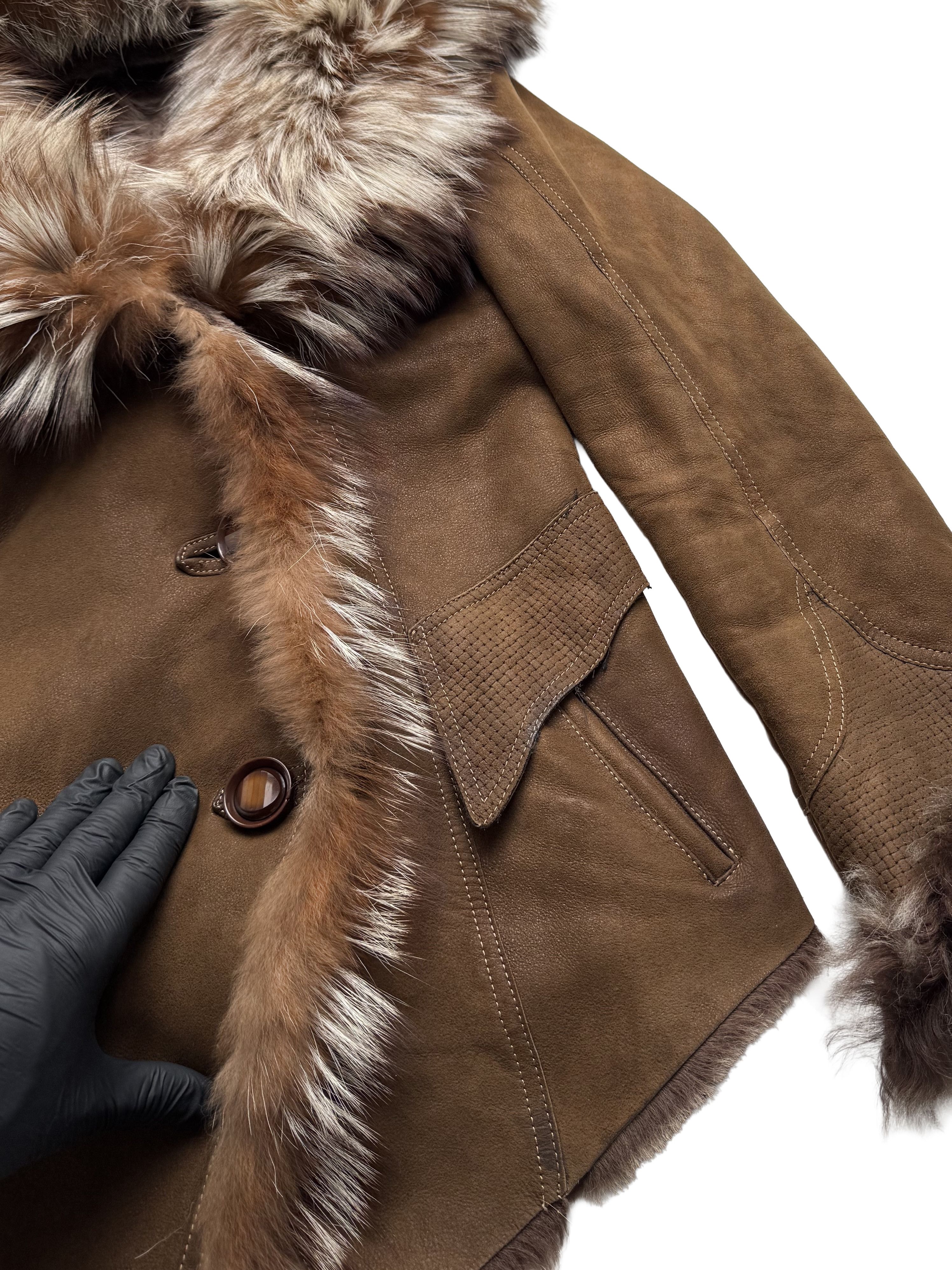 Japanese Brand Vintage Genuine Leather/Real Fur Hooded Jacket Size M / US 6-8 / IT 42-44 - 10 Thumbnail
