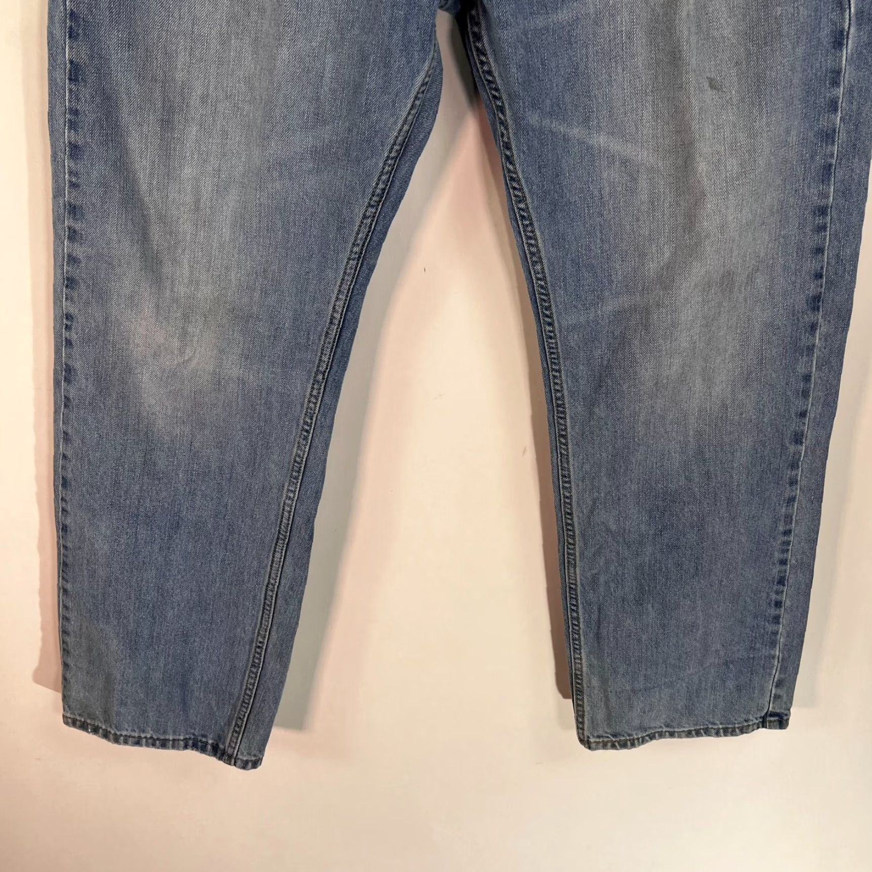 Levi's Levi's 505 Denim Jeans Mens Size 40 Blue Regular Fit Straight 40X32 Size US 40 / EU 56 - 4 Thumbnail