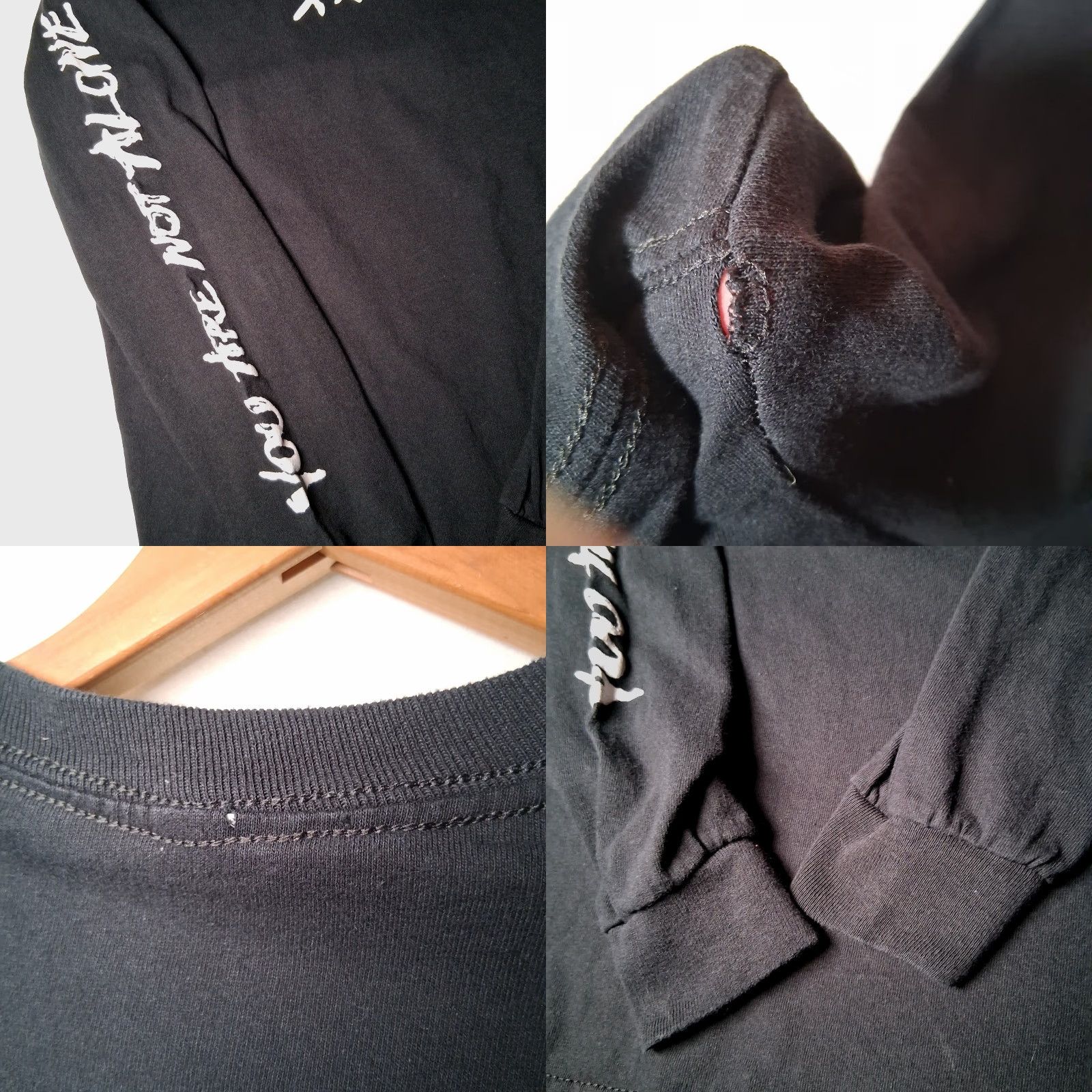 Vintage XXXtentacion Shirt Men S You Are Not Alone Long Sleeve Distressed Black Cotton Knit Bad Vibes Forever Merchandising Band Logo Crew Neck Size US S / EU 44-46 / 1 - 8 Thumbnail
