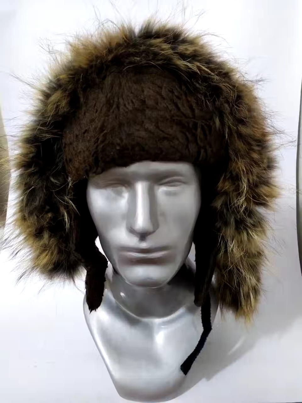 image of Override Japan Trapper Military Hat Fur Design Hats in Black, Men's