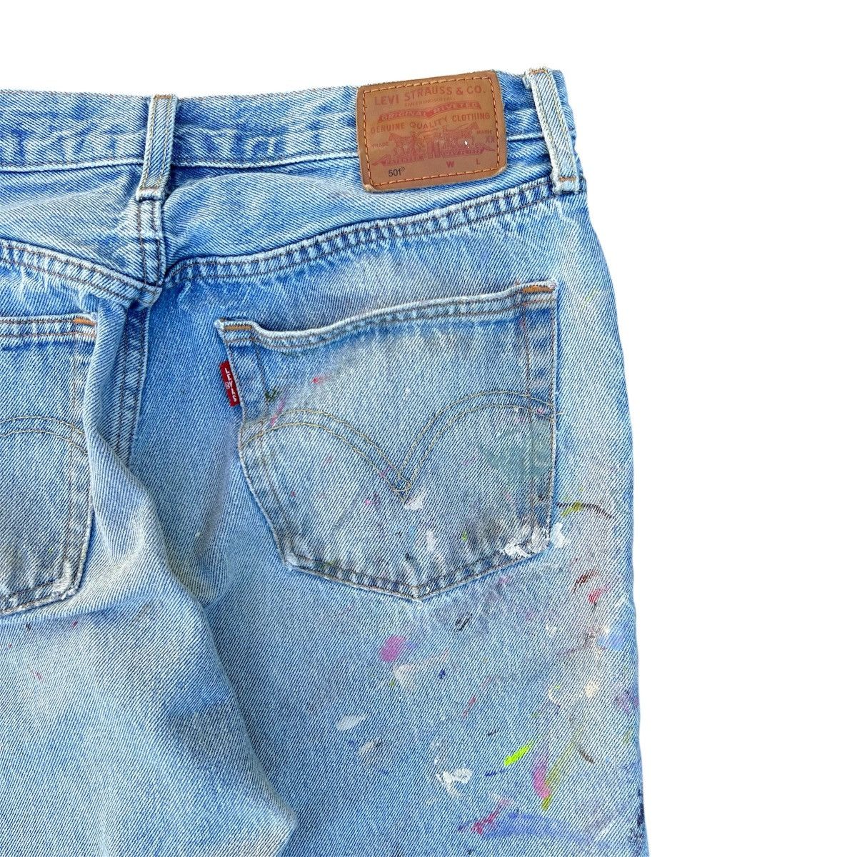 Levi's Vintage Distressed Thrashed Paint Splattered Levis 501 Jeans Size US 29 - 7 Thumbnail