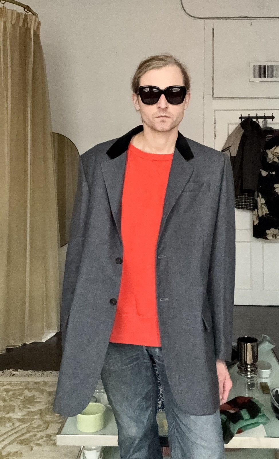 Katharine Hamnett London Katharine Hamnett Vintage Velvet Collar Sport Coat Size US M / EU 48-50 / 2 - 20 Thumbnail