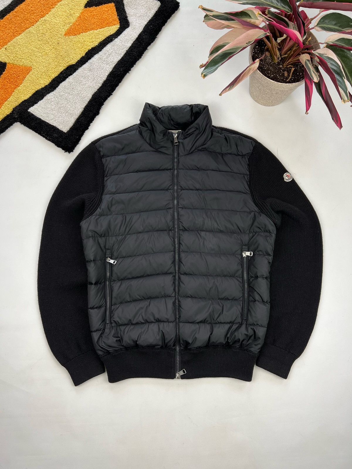 image of Moncler Maglione Tricot Cardigan in Black, Men's (Size 2XL)