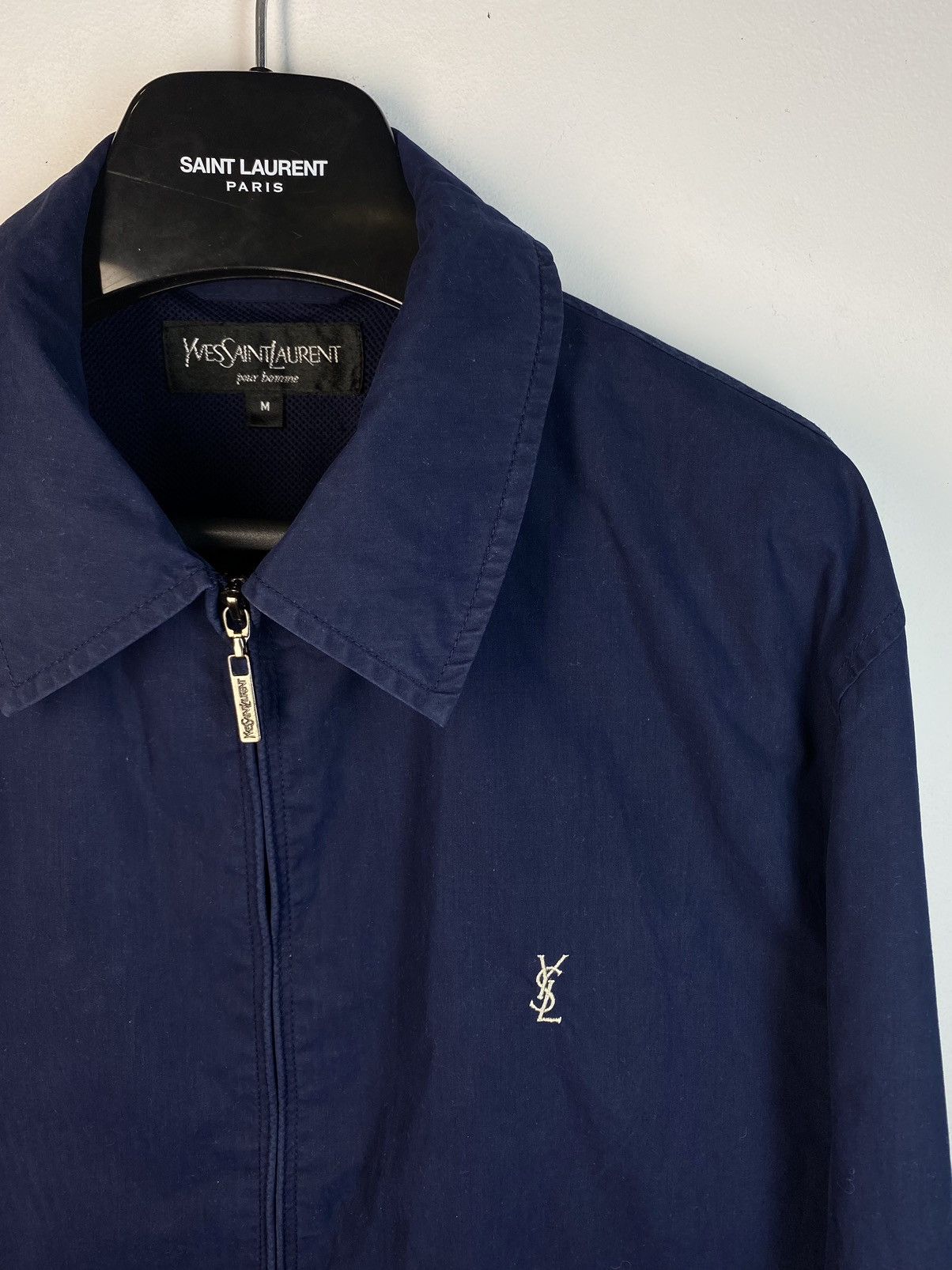 Yves Saint Laurent Autumn YSL Jacket Dark Navy YSL Bomber Size US M / EU 48-50 / 2 - 1 Thumbnail