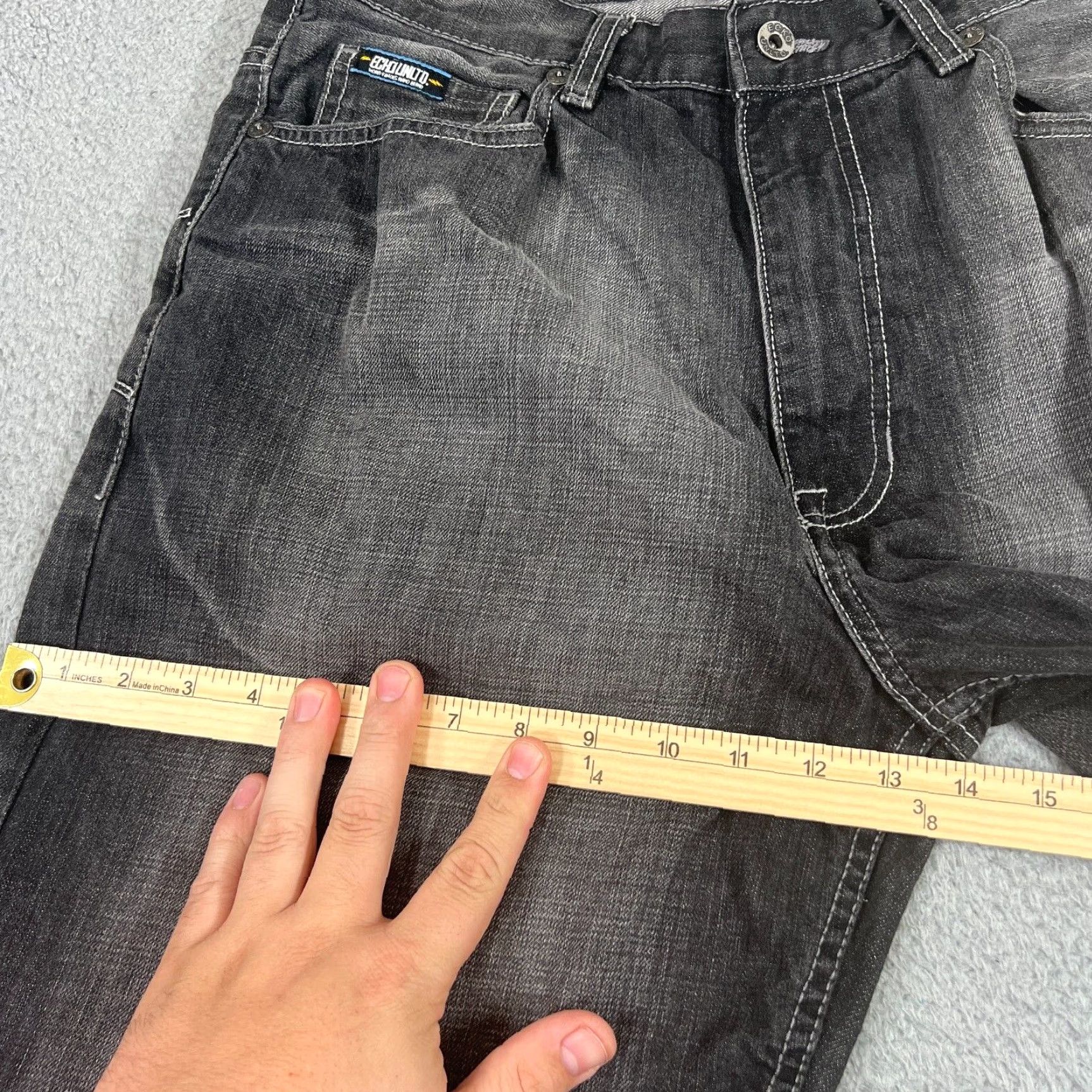 Ecko Unltd. VINTAGE Ecko Unltd. Jeans Mens 36 Black Denim Baggy Fit Embroidered Skull Y2K Size US 36 / EU 52 - 4 Thumbnail