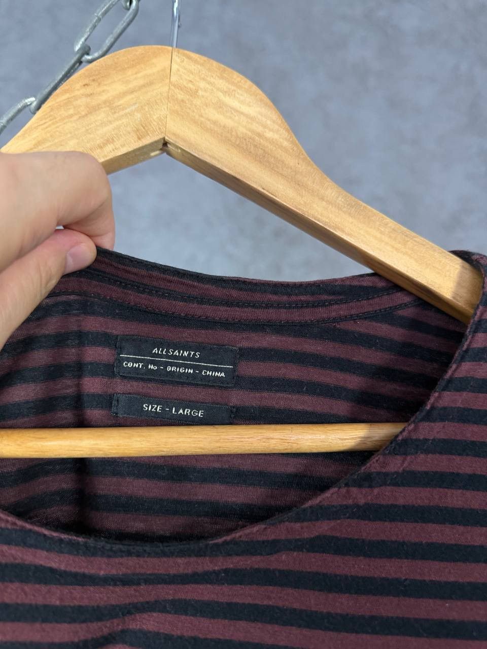 Allsaints Allsaints vintage designer logo striped tee Size US L / EU 52-54 / 3 - 3 Thumbnail