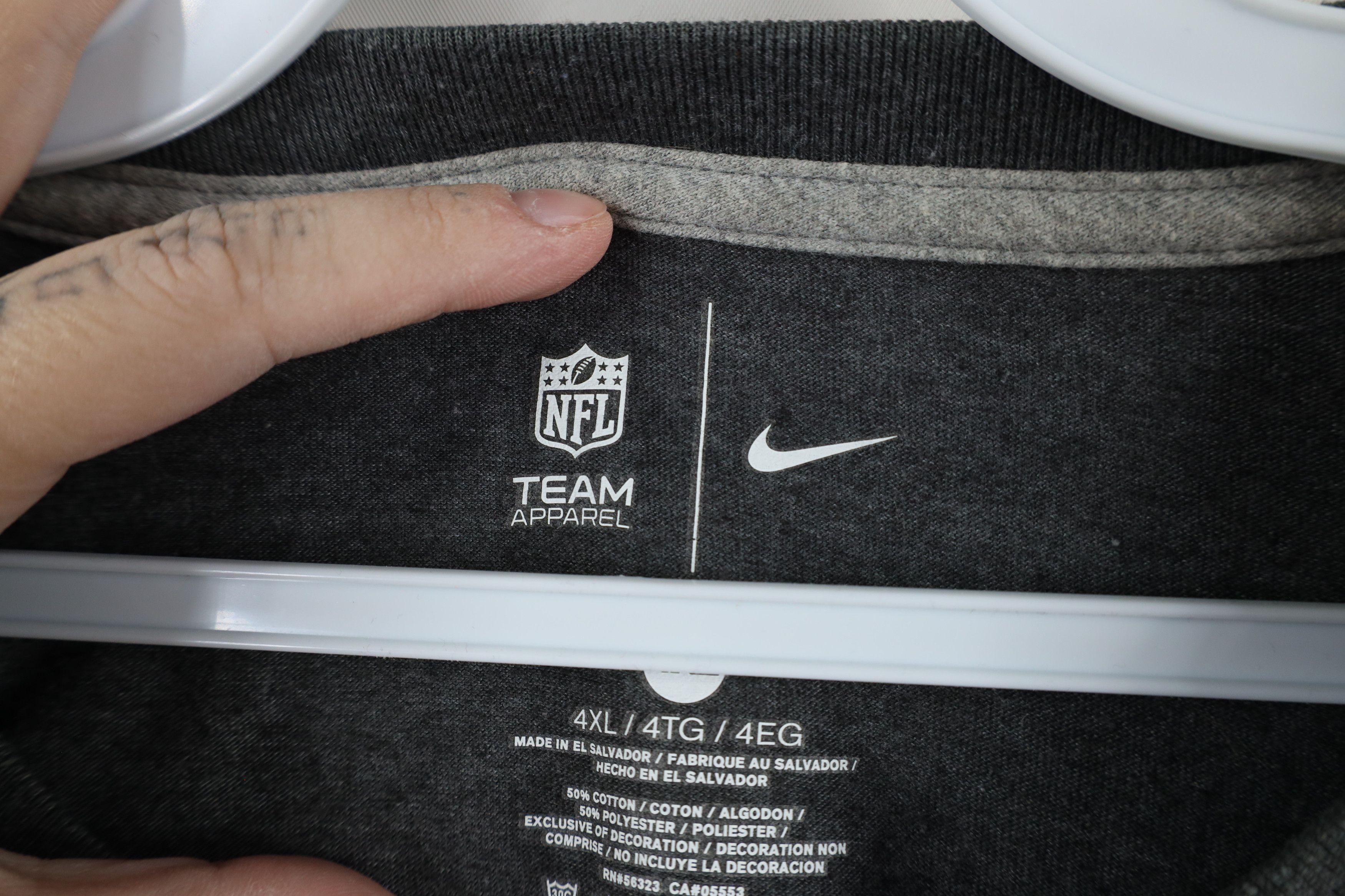 Nike × Vintage Nike Detroit Lions Football Short Sleeve T-Shirt Dark Gray Size US XXL / EU 58 / 5 - 6 Thumbnail