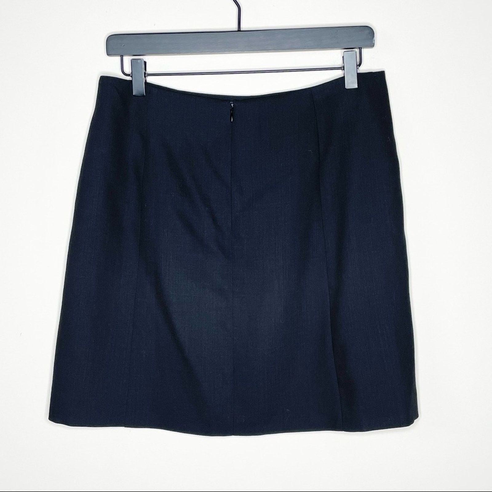 Emporio Armani NWT Emporio Armani black all seasons wool split hem skirt Size 30" / US 8 / IT 44 - 4 Thumbnail