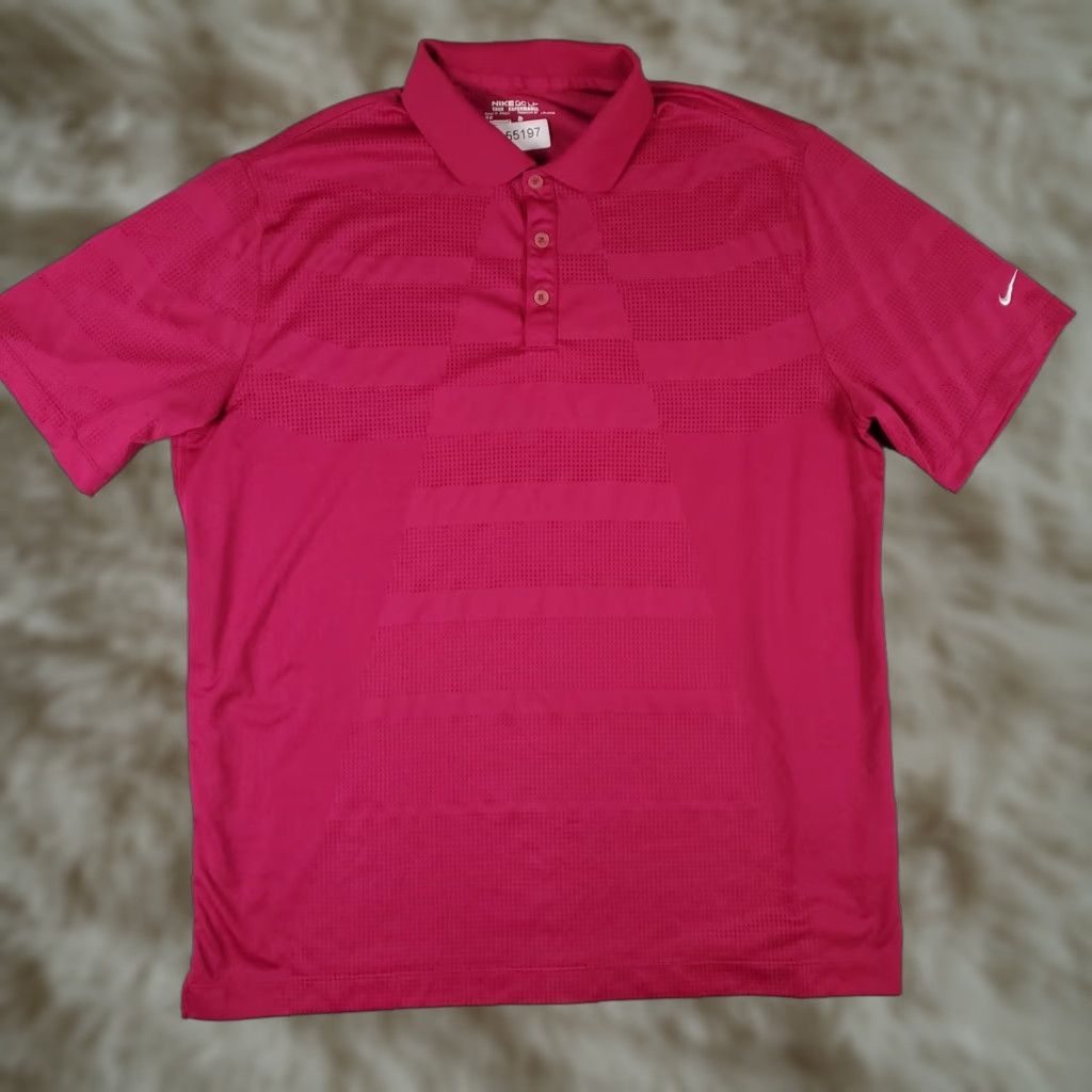Nike Nike Polo Shirt Mens Size XL Magenta Swoosh Golf Casual Short Sleeve Pink Polyester Polyester Blend Logo Zipper Brand Nike Dri-Fit Satin? Size US XL / EU 56 / 4 - 1 Thumbnail