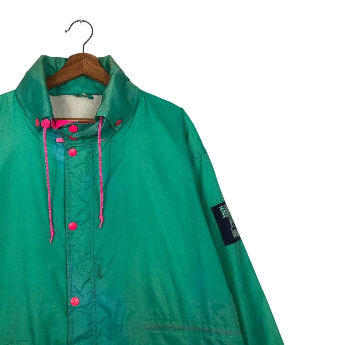 Japanese Brand 📌Vintage Bomber Jacket Sports Rainbow Apple Racing Team Size US L / EU 52-54 / 3 - 7 Thumbnail