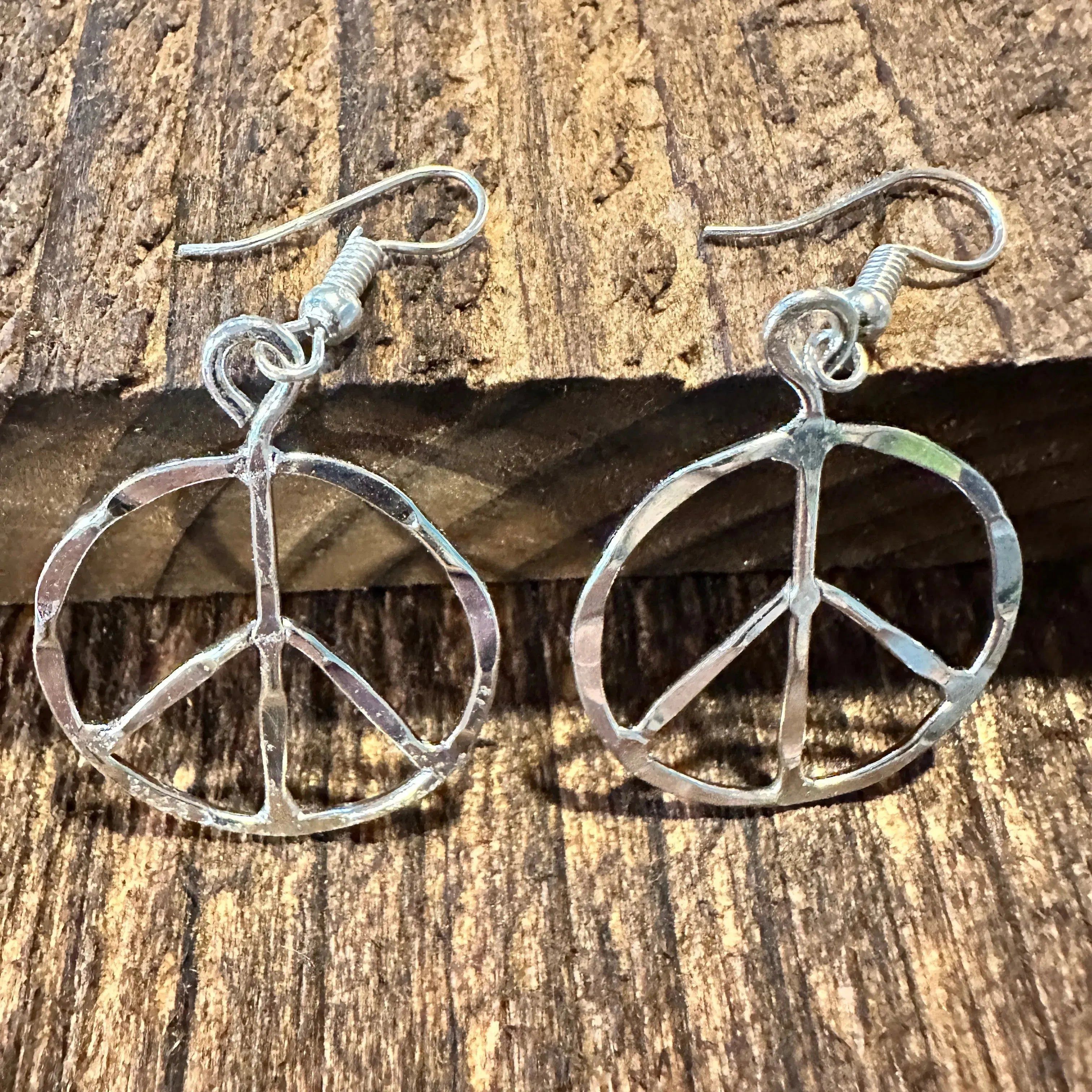 Other Handmade Artesian Hippie Silver Plated Peace Sign Drop Wire Size ONE SIZE - 3 Thumbnail