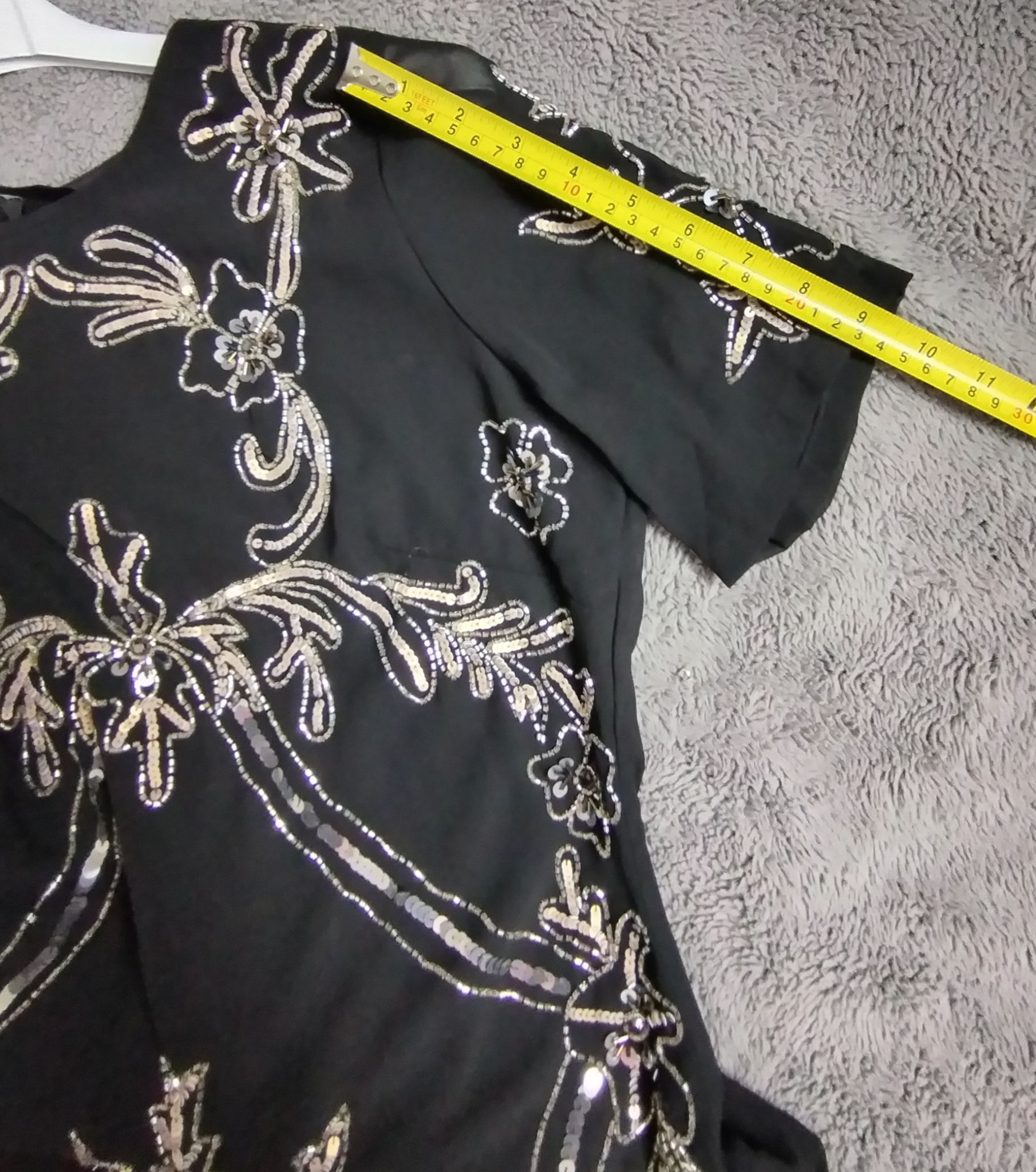 Other Pre-Loved Dress Womens 12 Black Sequin Embellished Short Size XL / US 12-14 / IT 48-50 - 7 Thumbnail