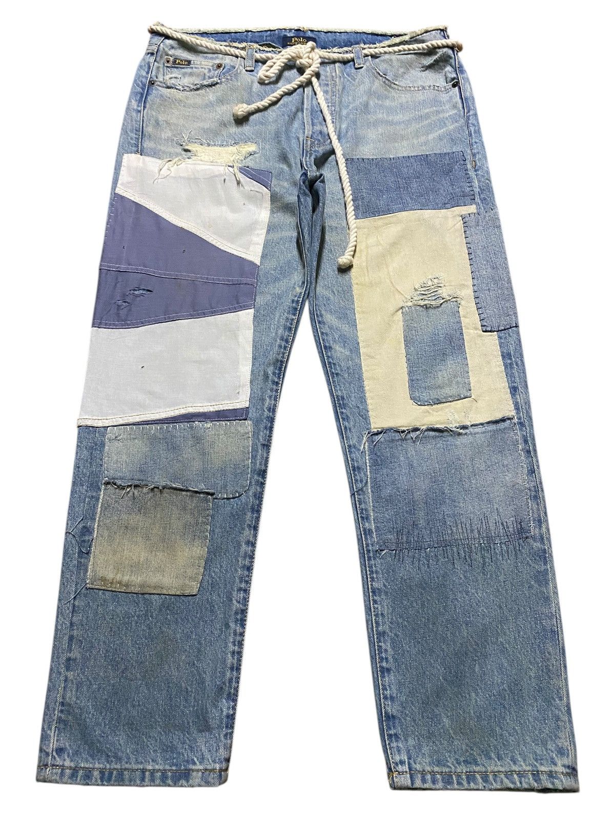 Sugar Cane Miharayasuhiro lace up denimMaison MIHARA YASUHIRO