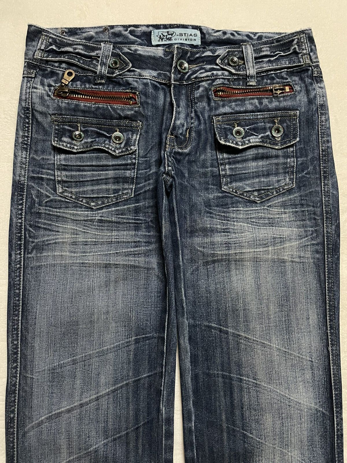 Japanese Brand Vintage D-STIAG Mudwash Bushpants Denim Jeans Size US 33 - 2 Thumbnail