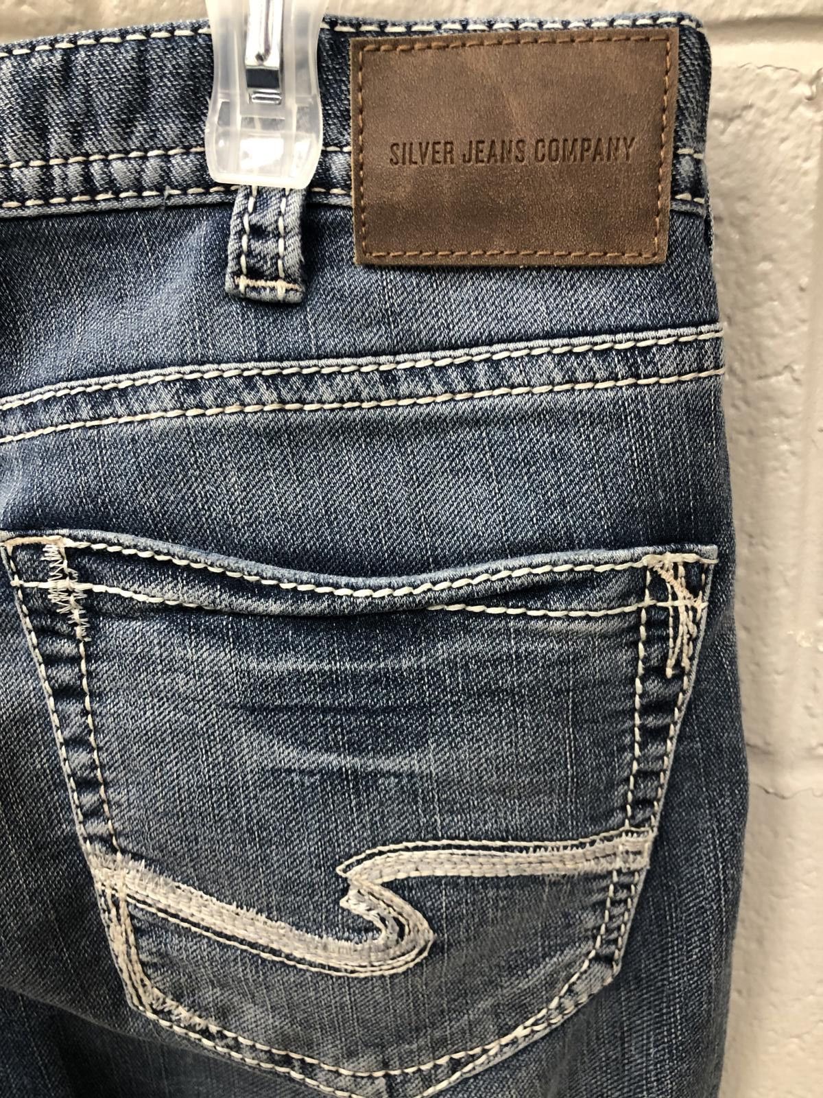 Silver Jeans Co. Silver Jeans Co. Men's Classic Denim Jeans - Distressed Blue Size US 33 - 4 Thumbnail