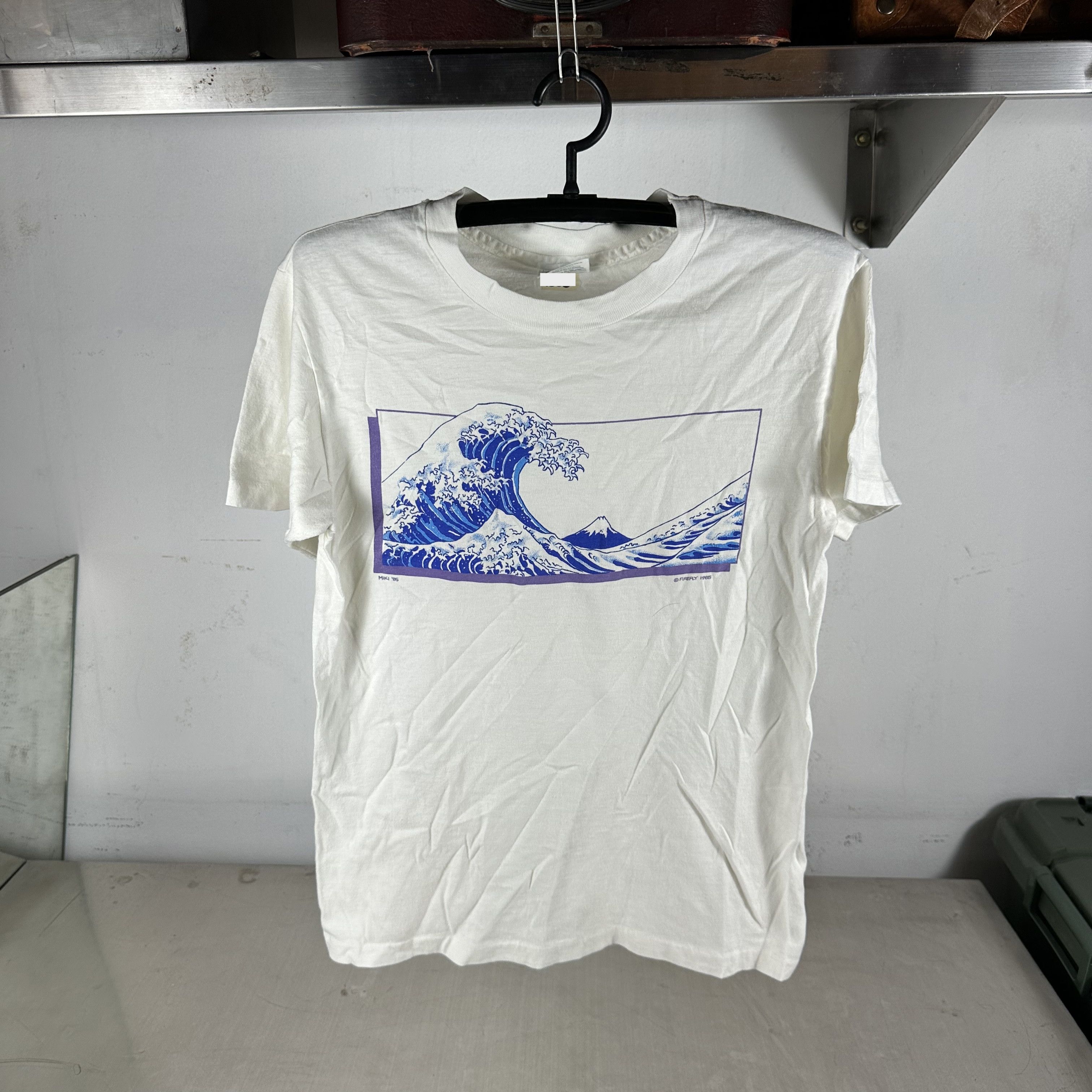 Vintage 1985 Great Wave of Kanagawa Art Single Stitch T-Shirt Size US M / EU 48-50 / 2 - 1 Thumbnail