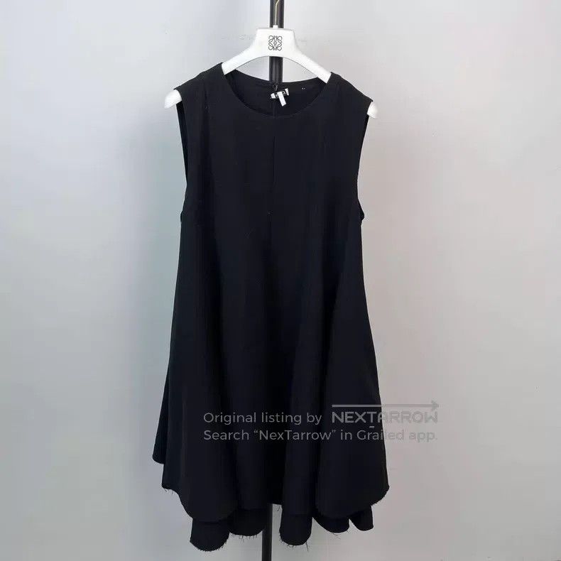 Loewe Loewe Black Round Neck Fringe Mixed Fiber Dress Size S / US 4 / IT 40 - 1 Thumbnail