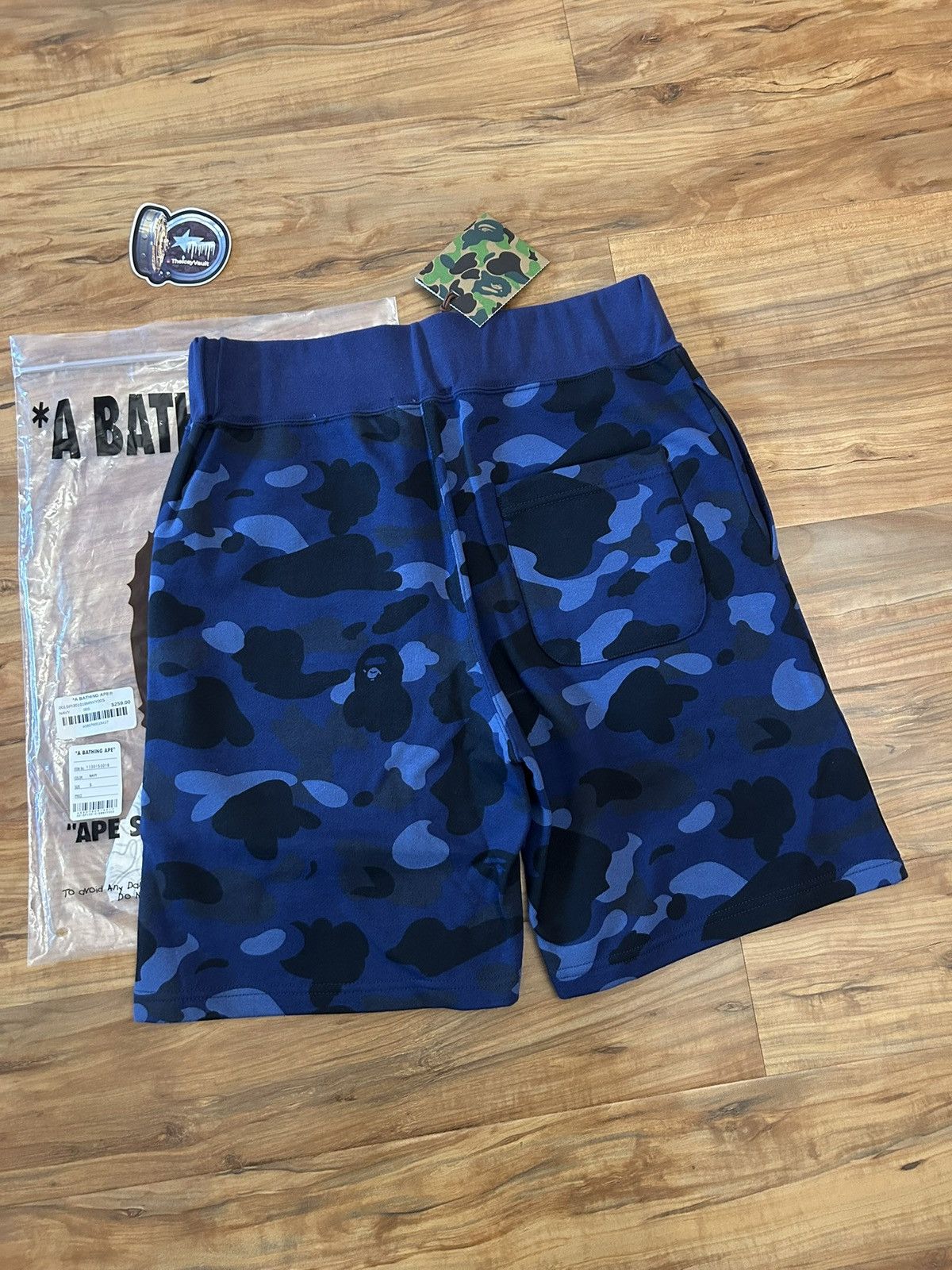 Bape NEW Bape Navy Camo Sweat Shorts Size US 28 / EU 44 - 4 Thumbnail