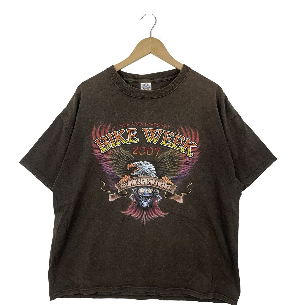 Daytona Vintage DAYTONA Bike Week in 2007 66th Anniversary Tee Size US XL / EU 56 / 4 - 5 Thumbnail