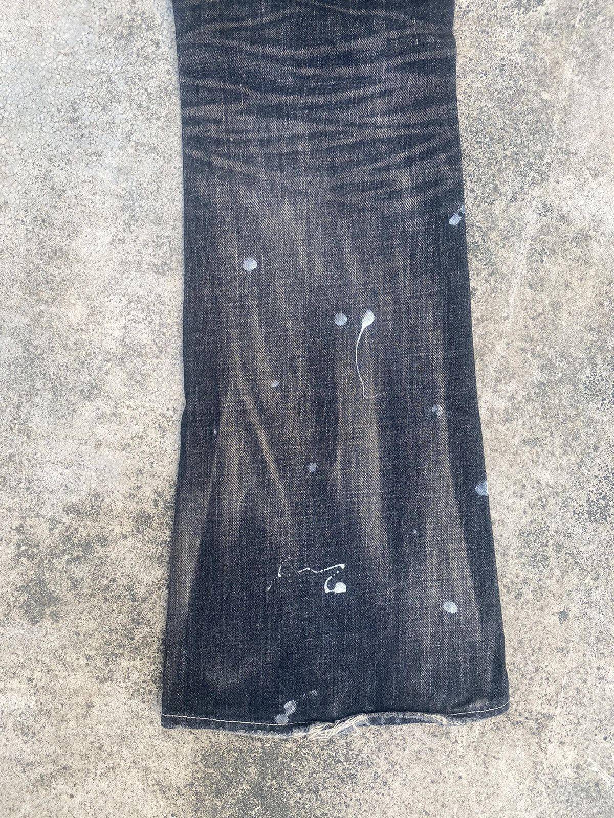 If Six Was Nine × Japanese Brand Flare Jeans Varosh Honeycomb Mud Painted Bootcut Size US 32 / EU 48 - 17 Thumbnail