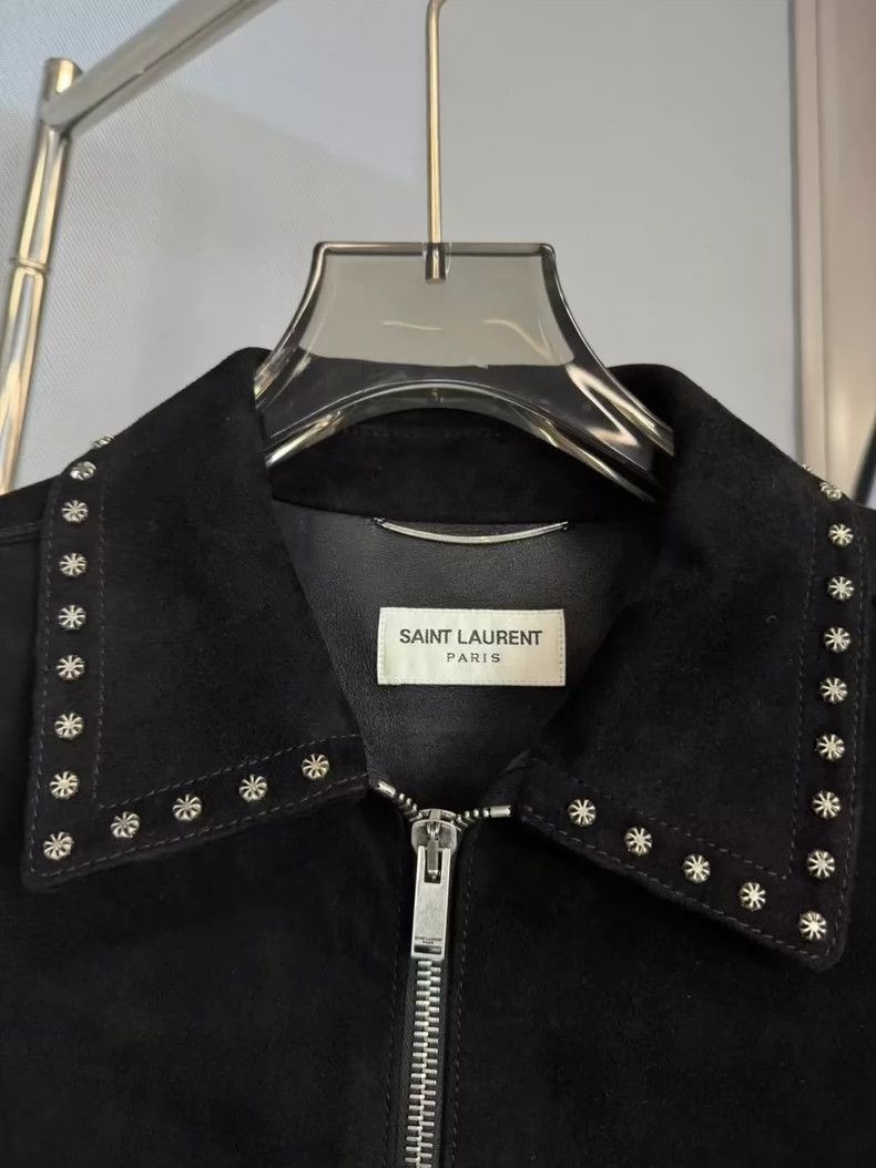 Saint Laurent Paris Saint Laurent Paris Suede rivet jacket-2506 Size US XS / EU 42 / 0 - 3 Thumbnail