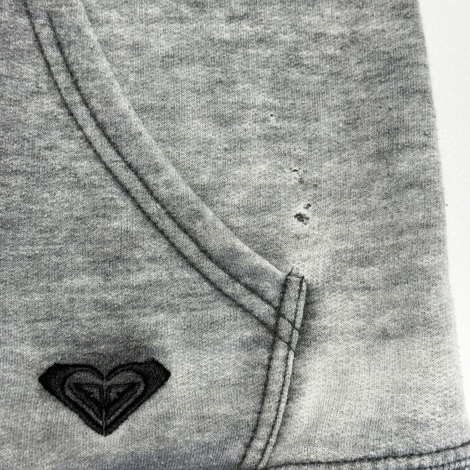 Vintage Roxy Hoodie Sweatshirt Thin Full Zip Gray Womens Large Size L / US 10 / IT 46 - 6 Thumbnail