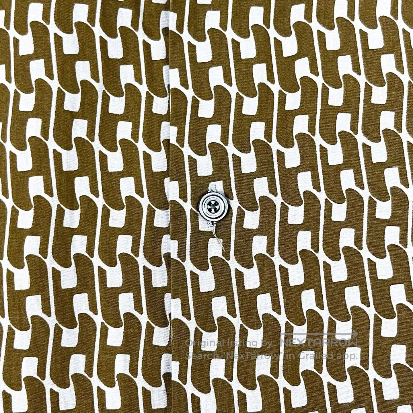 Hermes Hermes Brown H Logo Print Shirt. Size US M / EU 48-50 / 2 - 5 Thumbnail