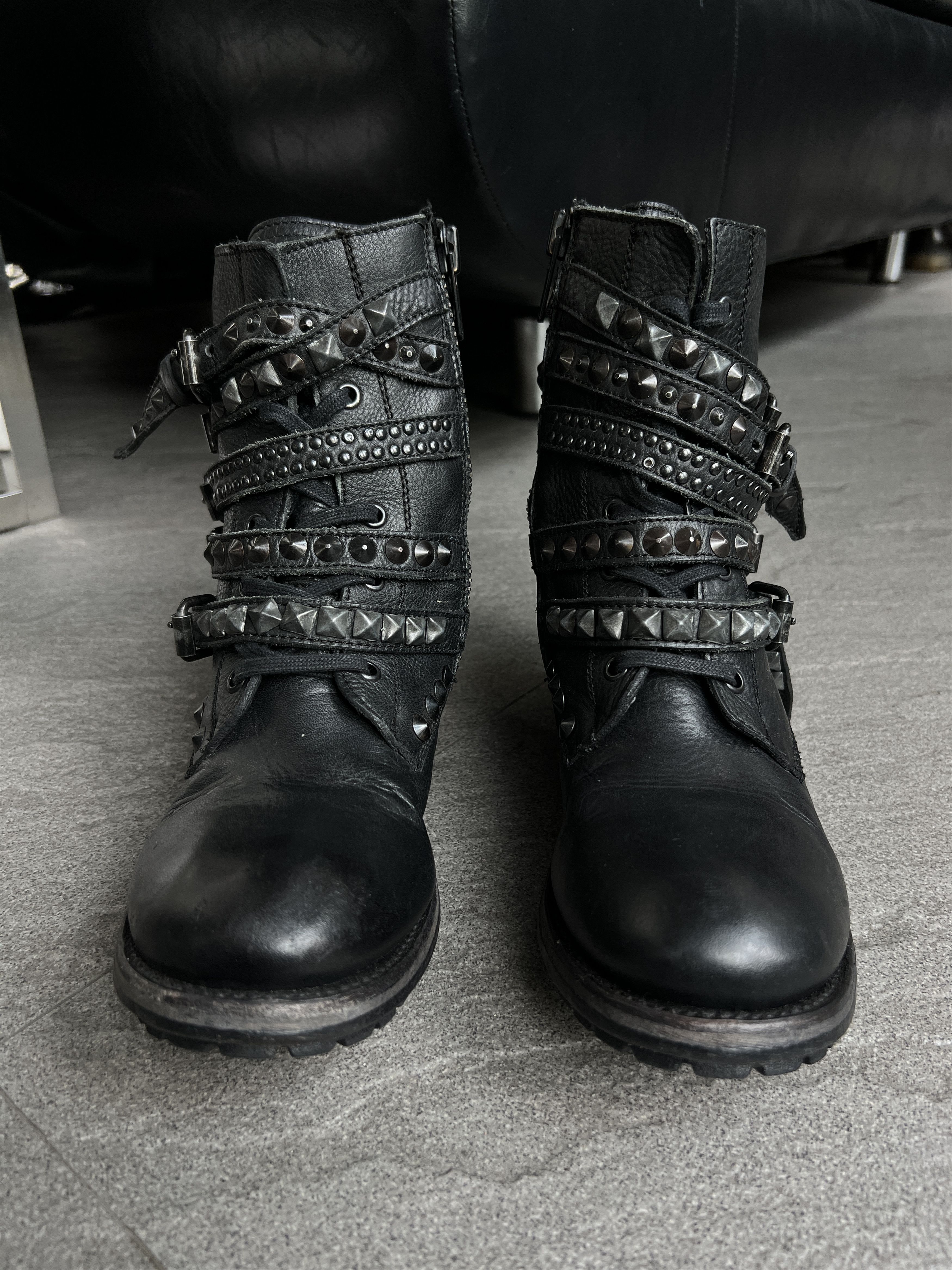 ASH ASH Punk Studded Biker Combat Boots EU40 Size US 10 / IT 40 - 5 Thumbnail