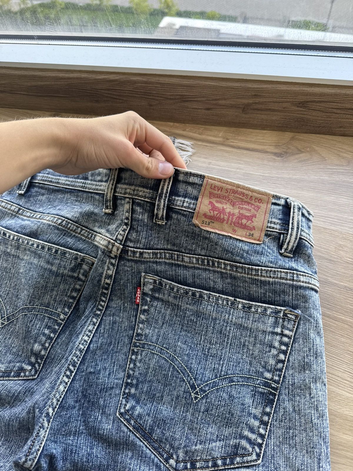Levi's × Vintage Vintage Levis 513 washed distressed denim Pants Size US 34 / EU 50 - 8 Thumbnail
