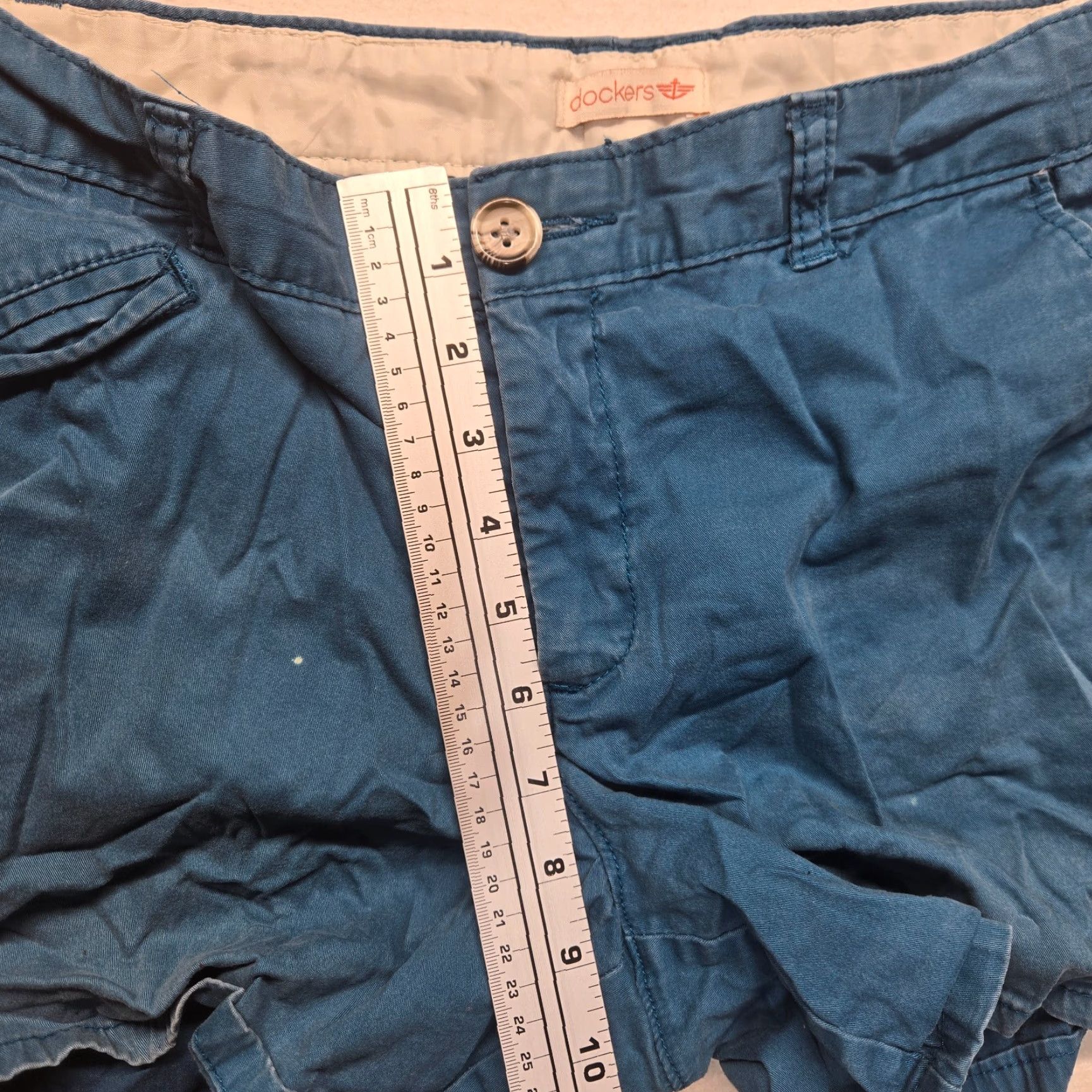 Dockers DOCKERS Blue Flat Front Chino Shorts Adult Women Size 8 Denim? Wait Size 30" / US 8 / IT 44 - 6 Thumbnail