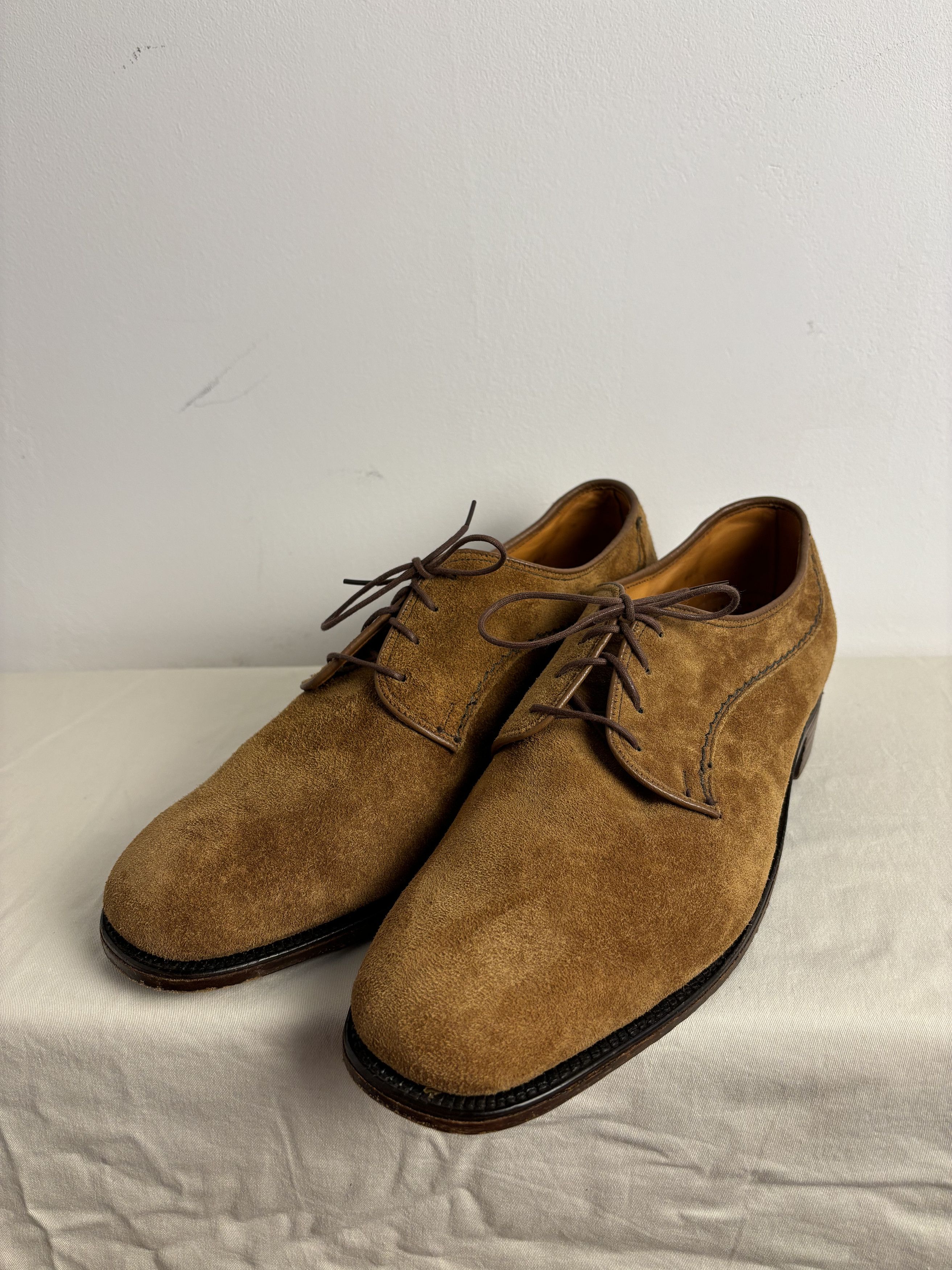 Other Vintage 80s Loake Super Victor Truro Guidi Style Suede Shoes Size US 10 / EU 43 - 2 Thumbnail