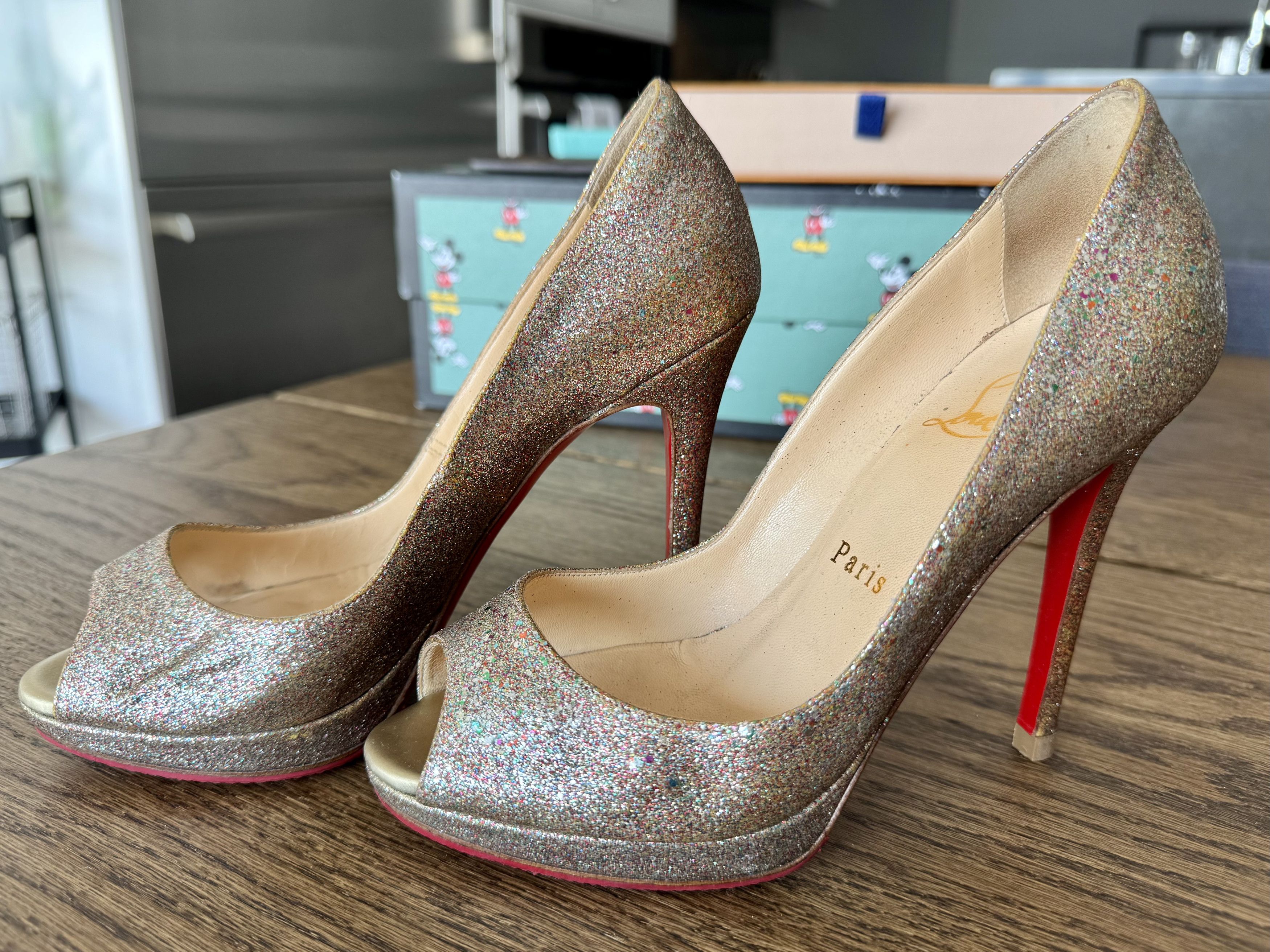 Christian Louboutin Louboutin - Glitter heels Size US 6 / IT 36 - 3 Thumbnail