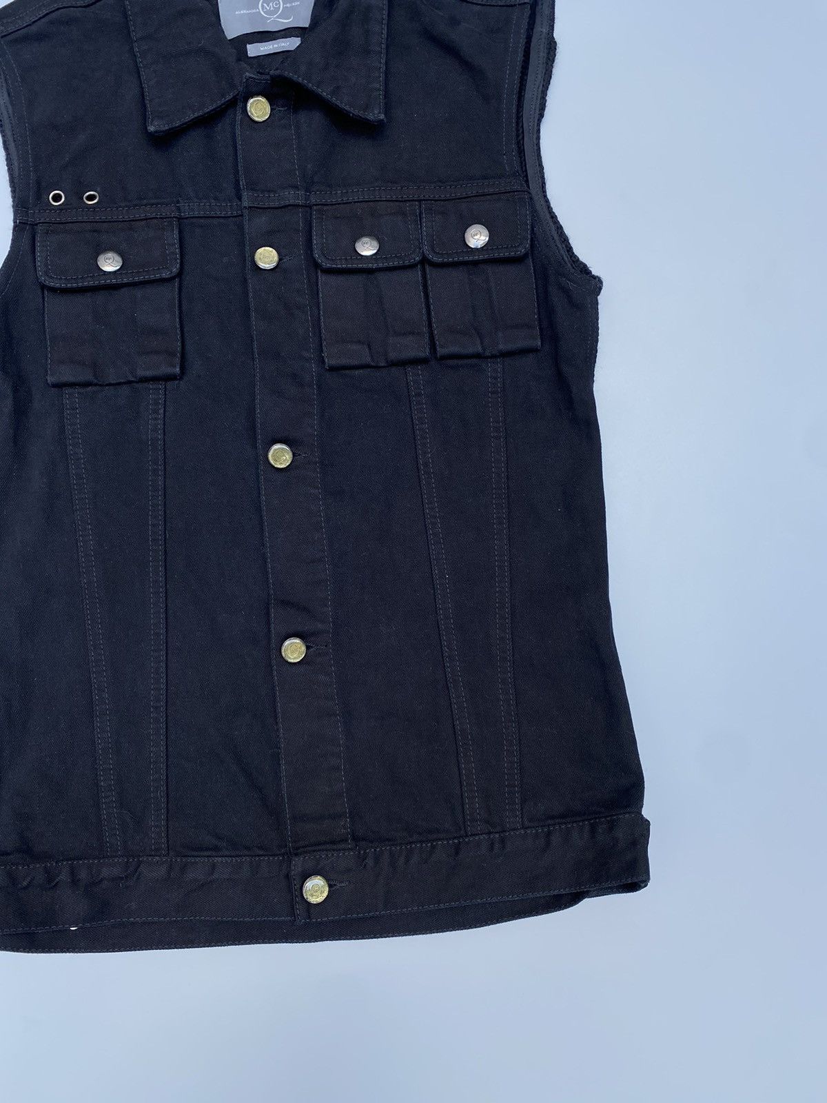 Alexander McQueen 2000s Alexander Mcqueen- Cargo Denim Knit Vest Size US M / EU 48-50 / 2 - 6 Thumbnail