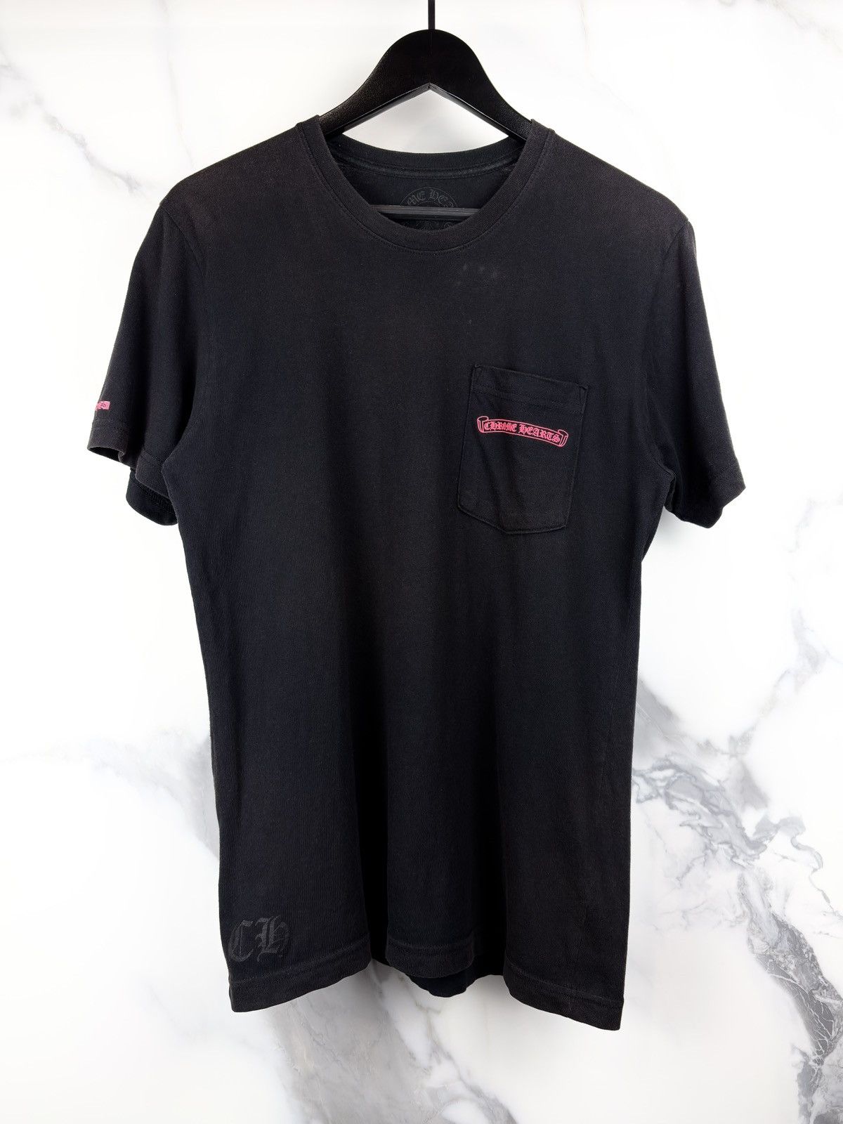 Chrome Hearts Chrome Hearts Made In Hollywood Pink Logo Pocket Tshirt Size US M / EU 48-50 / 2 - 2 Thumbnail