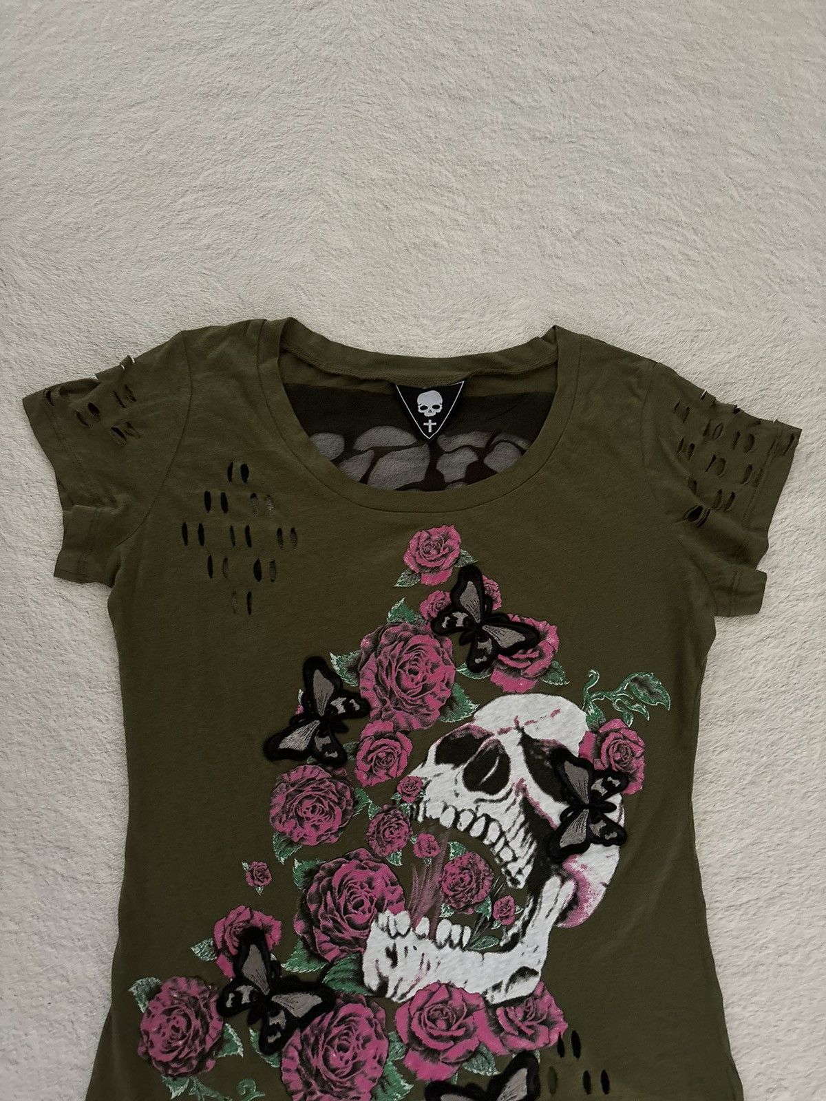 Hysteric Glamour Y2k skull rose ifsixwasnine punk style tshirt Size M / US 6-8 / IT 42-44 - 3 Thumbnail