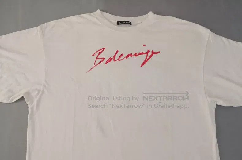 Balenciaga Balenciaga Short-sleeve T-shirt, XXS size, red letter logo Size US XXS / EU 40 - 3 Thumbnail