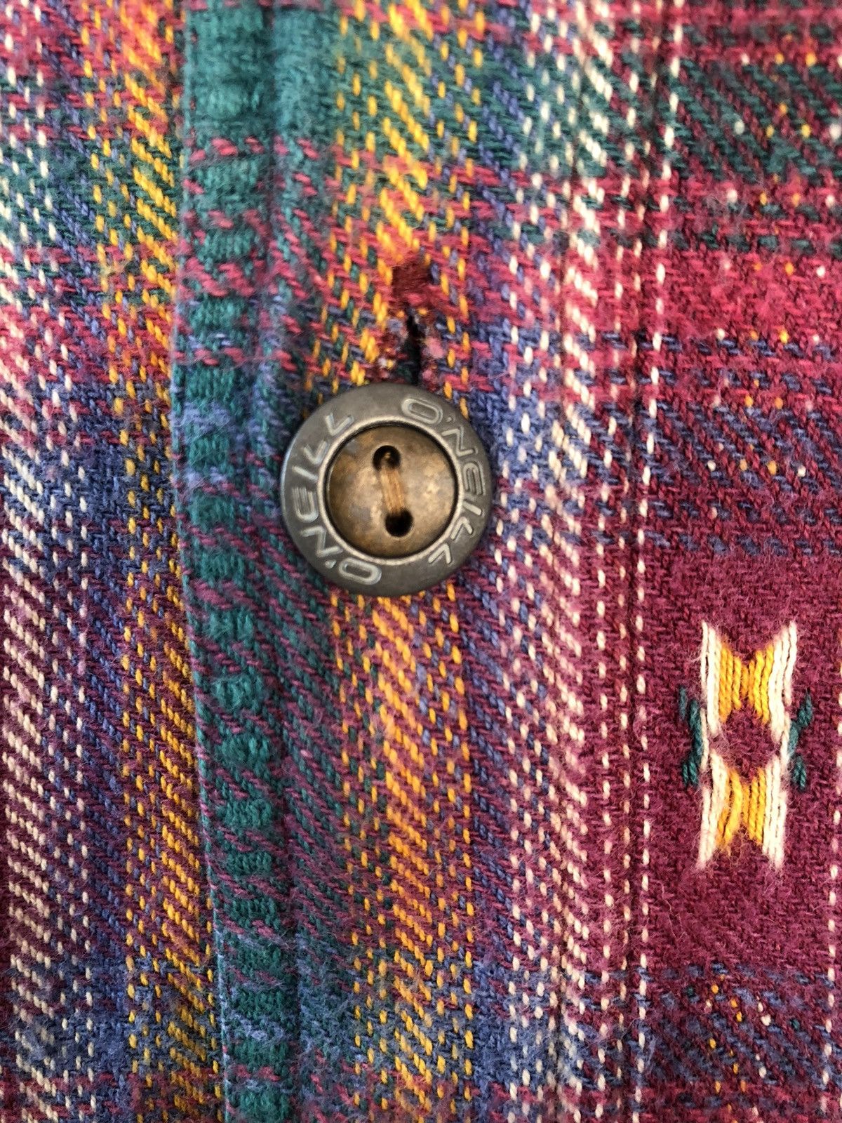 O'Neill × Vintage Vintage ONEILL Hoodie Button Heavy Shirt Size US L / EU 52-54 / 3 - 8 Thumbnail