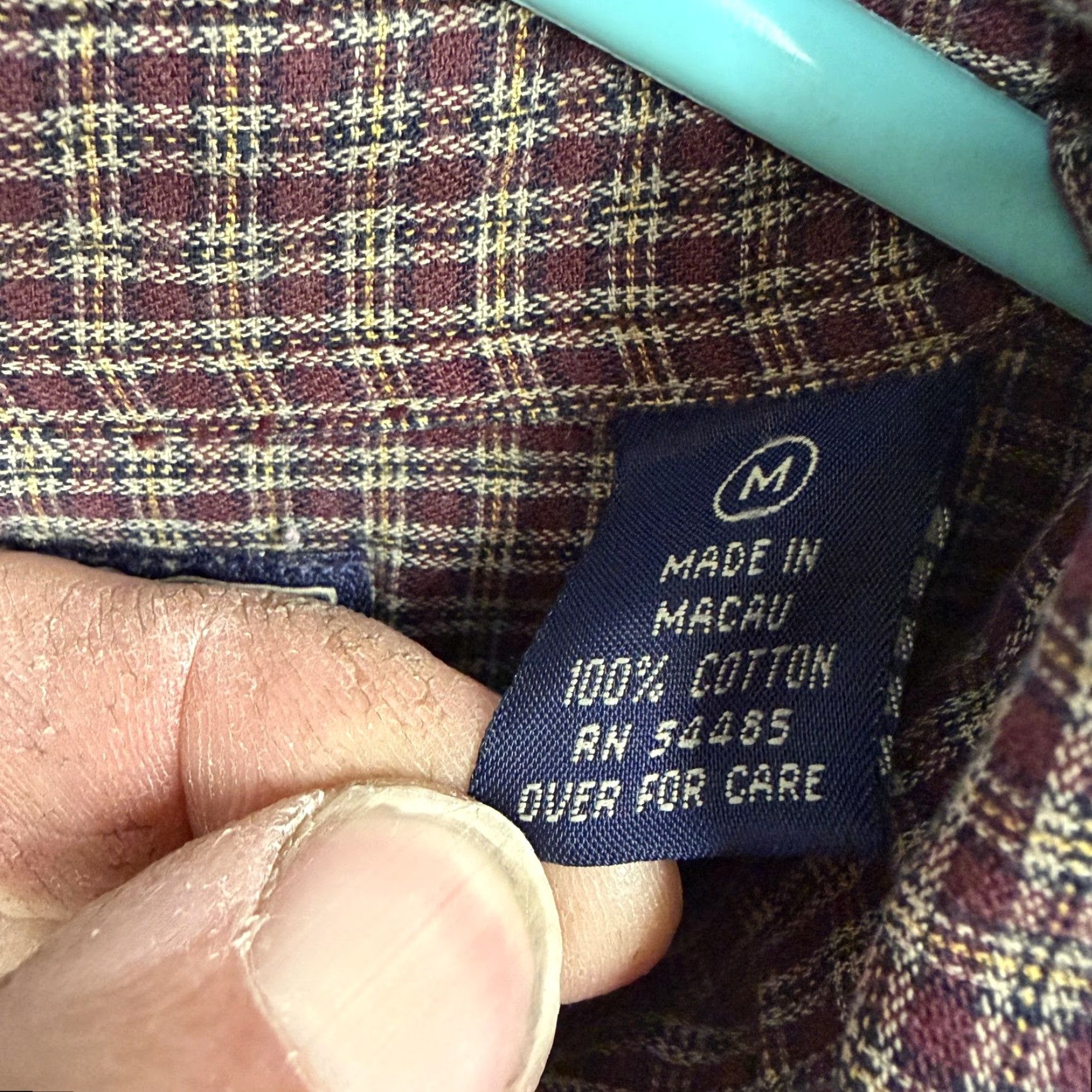American Eagle Outfitters VINTAGE American Eagle Outfitters Button-Up Shirt Mens M Maroon Tan Plaid 90s Grunge Retro Button-Down Collared 100% Cotton Long Sleeve Pocketed Size US M / EU 48-50 / 2 - 7 Thumbnail